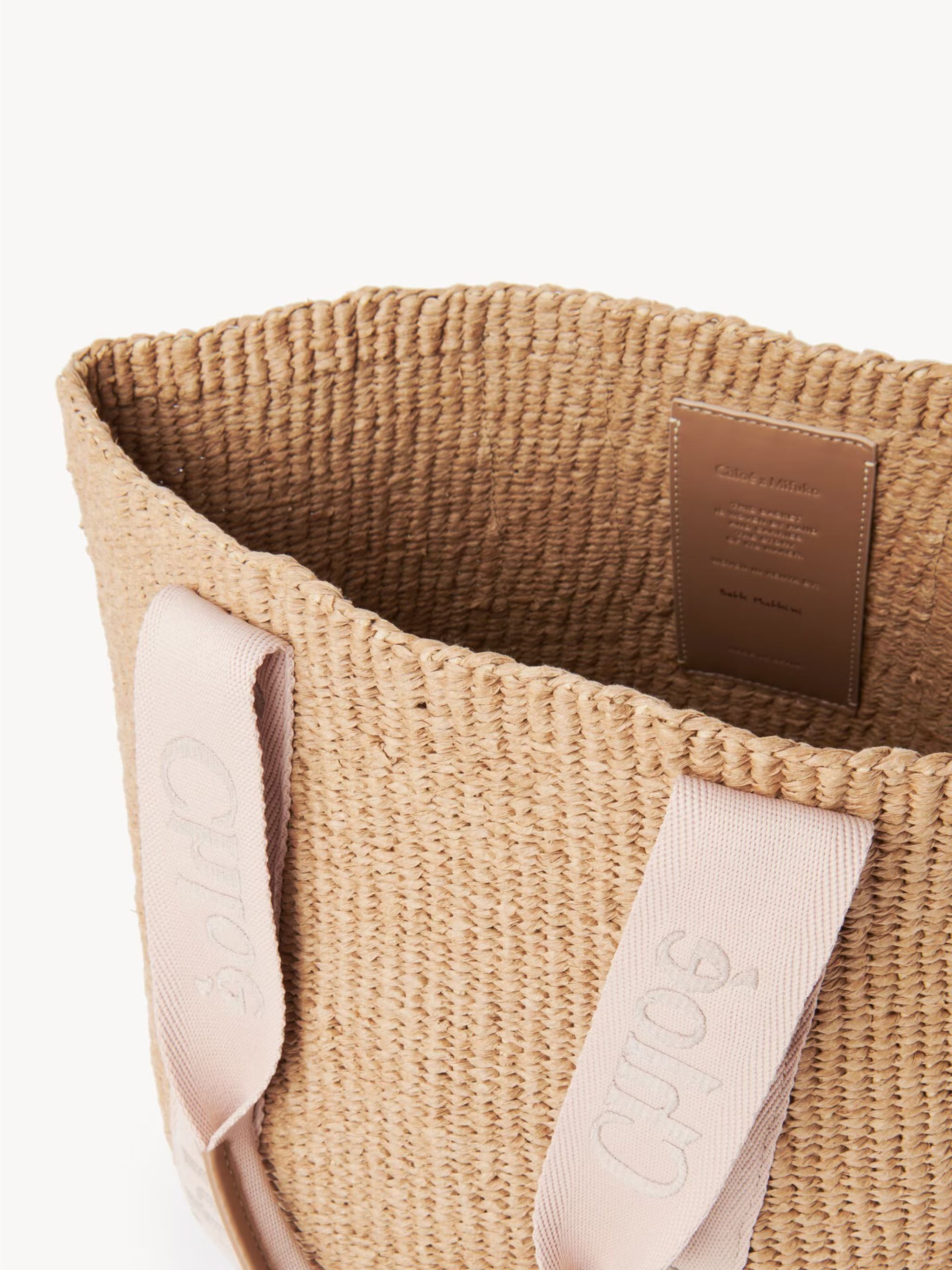 Borsa cesto Woody grande in fibre naturali