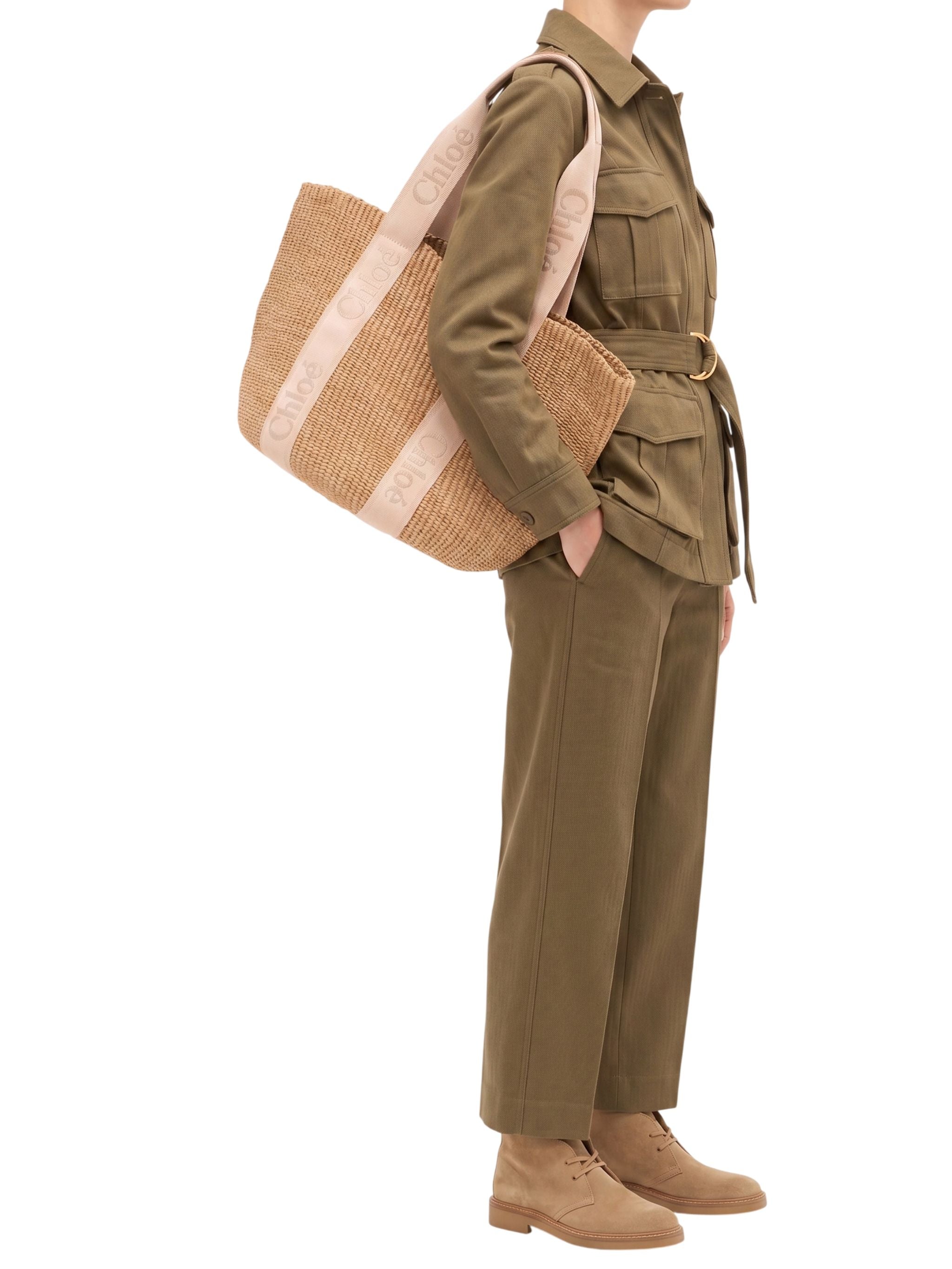 Borsa cesto Woody grande in fibre naturali
