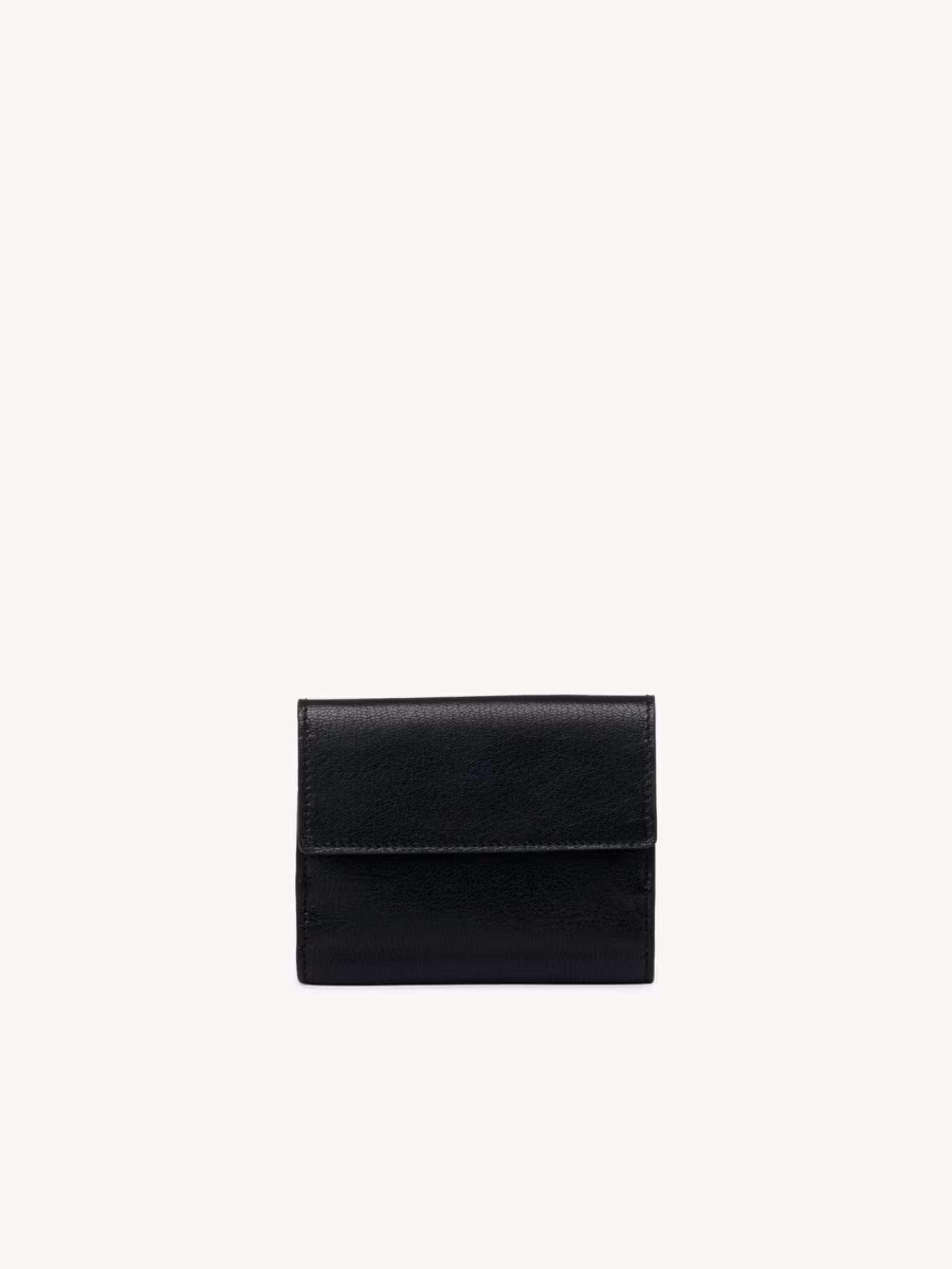 Portafoglio trifold piccolo Envelope in pelle granata Black