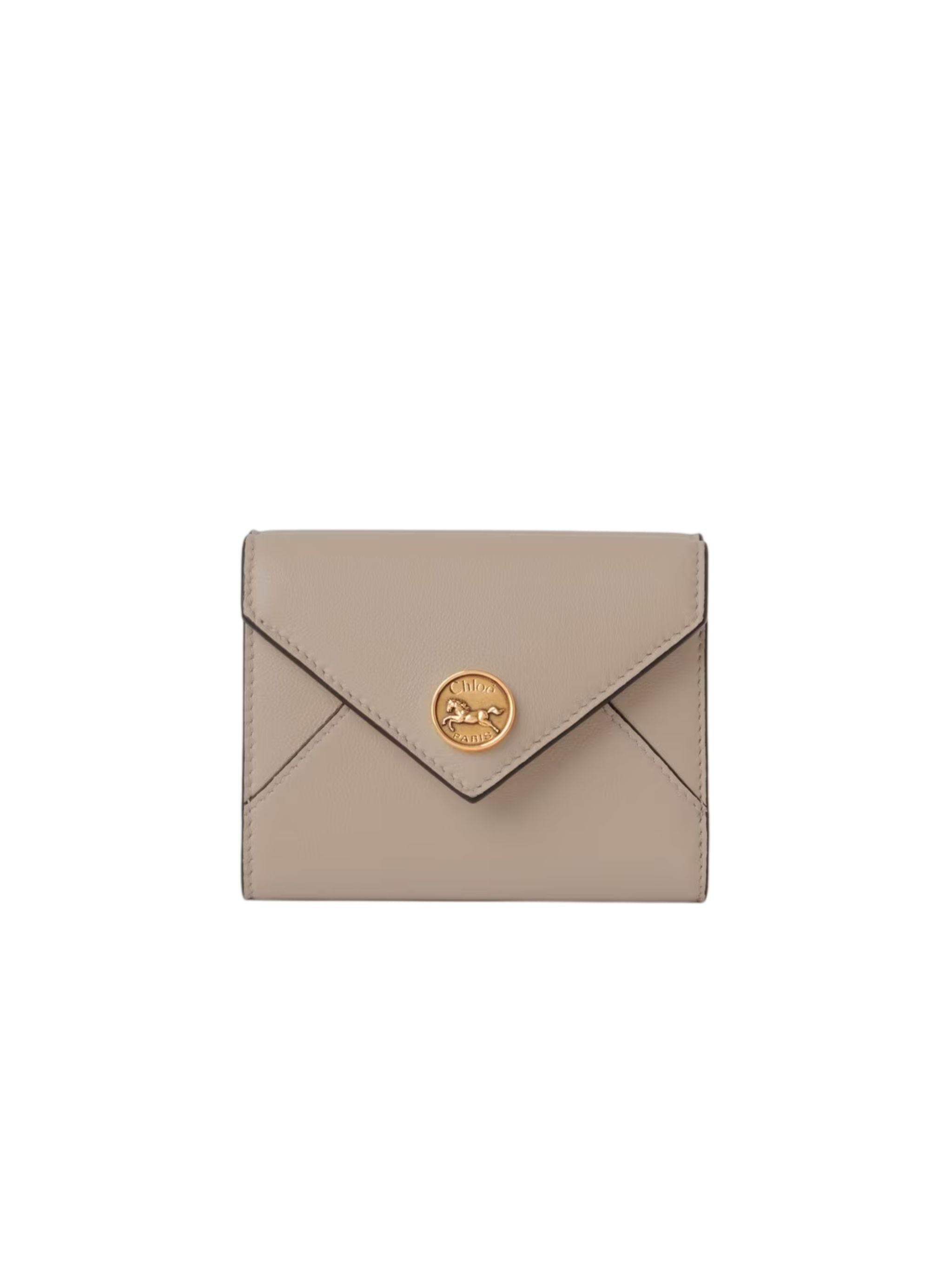 Portafoglio trifold piccolo Envelope in pelle granata Motty Grey