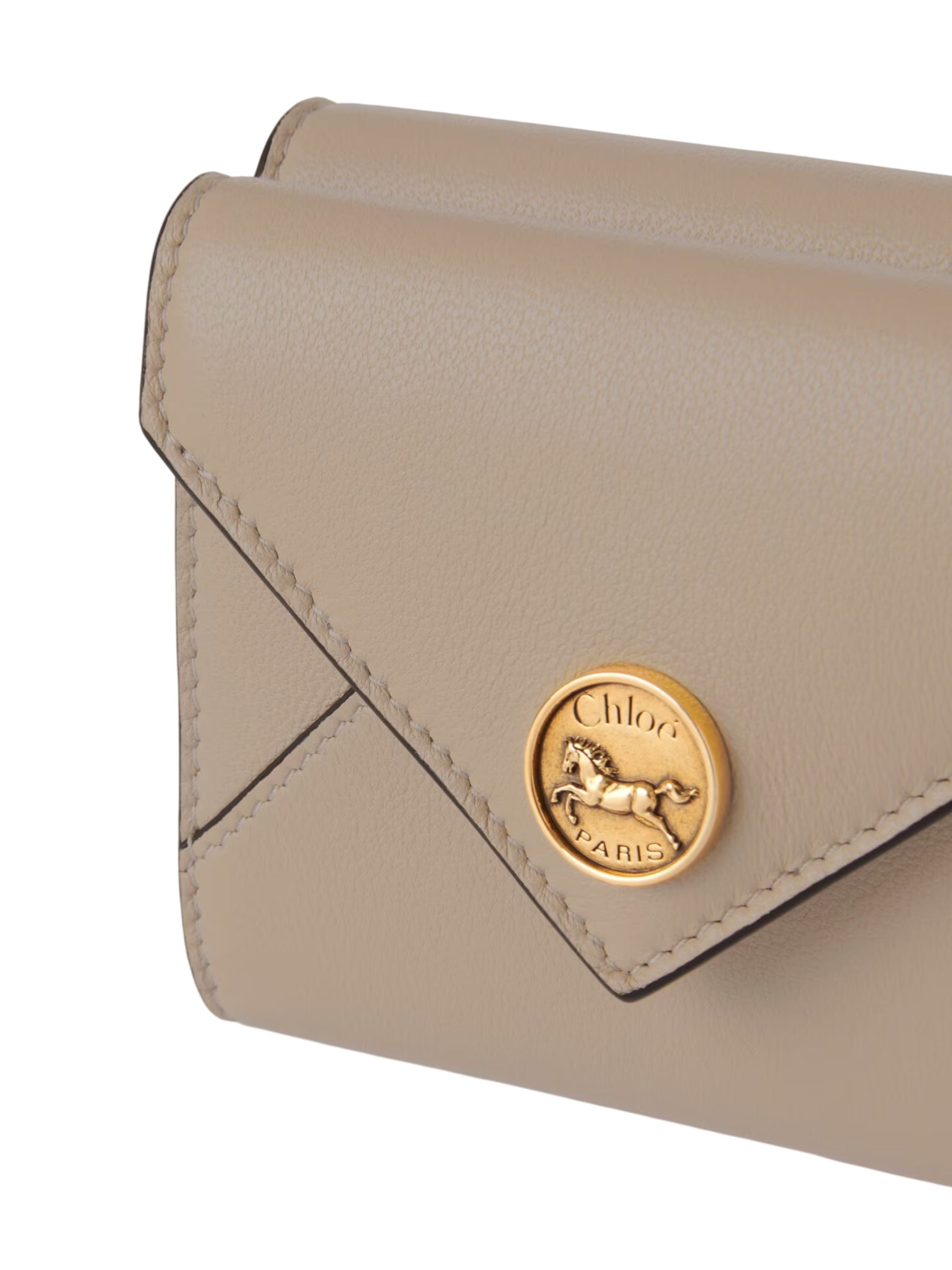 Portafoglio trifold piccolo Envelope in pelle granata Motty Grey