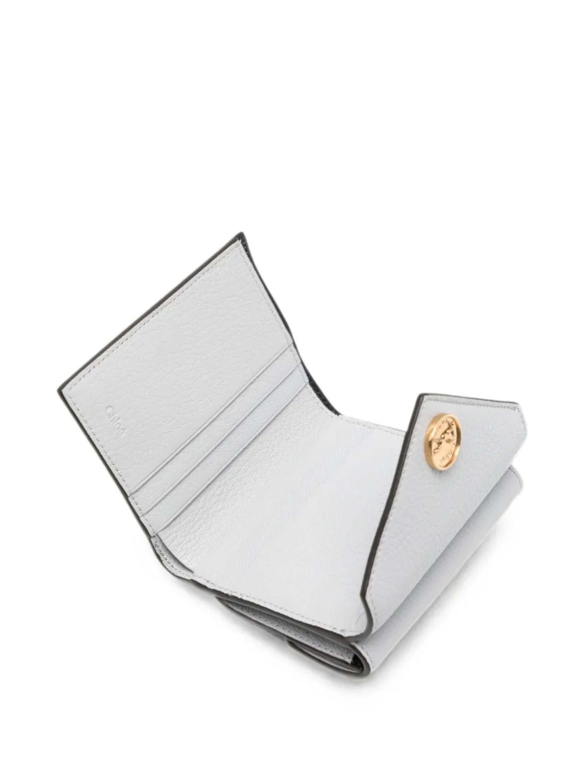 Portafoglio trifold piccolo Envelope in pelle granata Greyish Blue