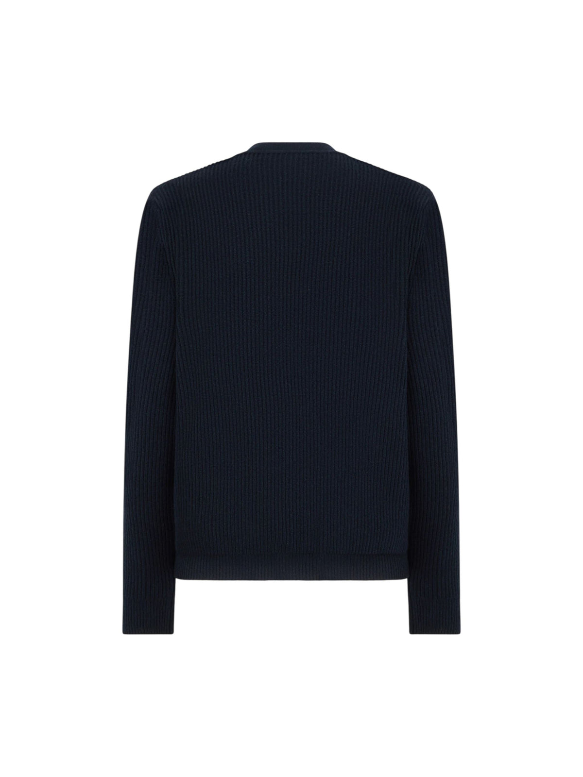 Cardigan in maglia a costine con tasca Smiley