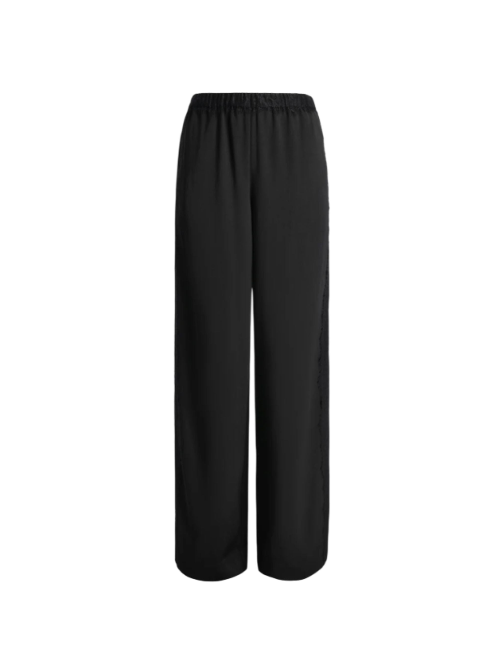 MID WAIST LACE TRIM PANTS