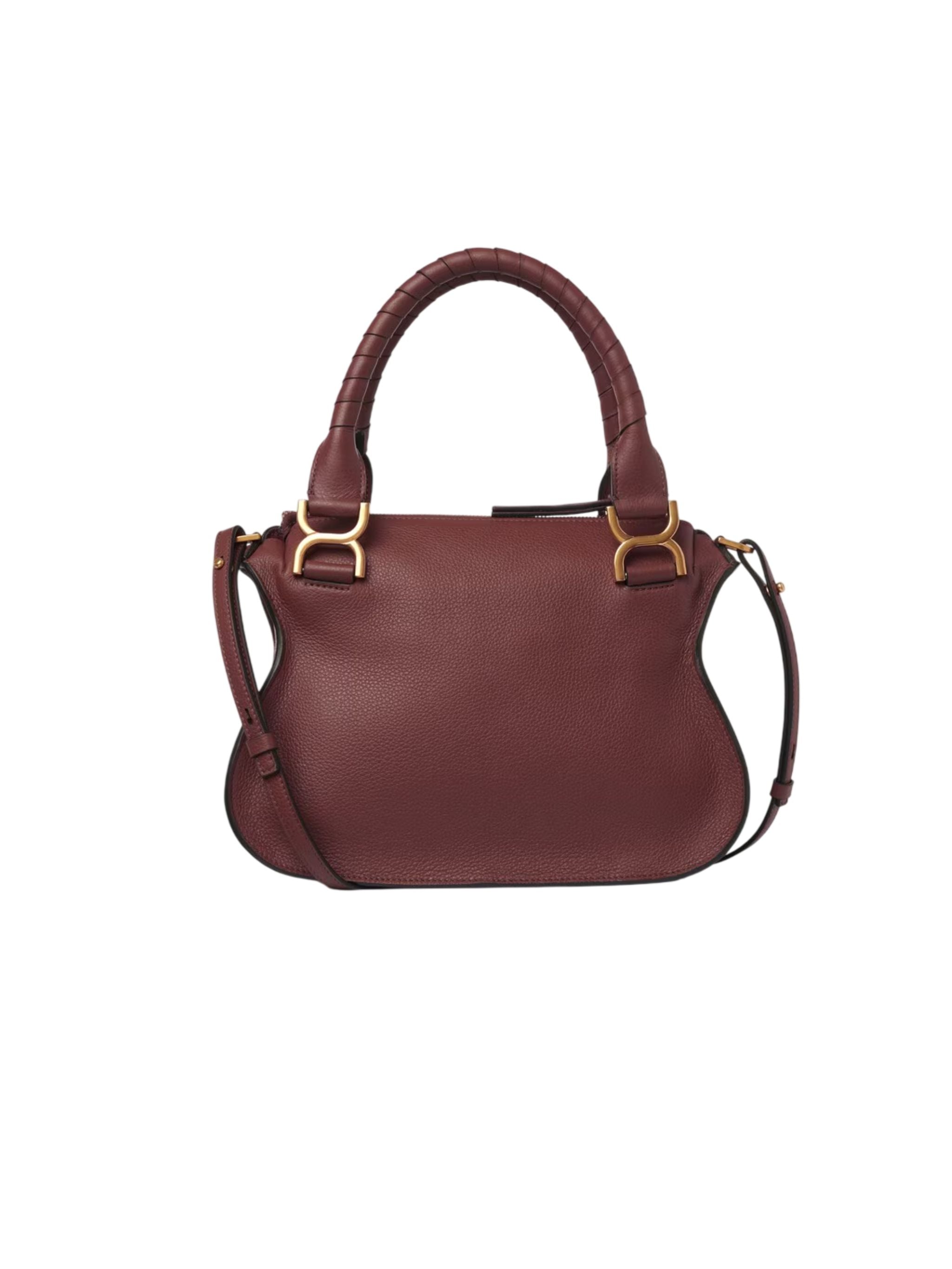 Borsa Marcie Media in pelle granata Crafty Brown