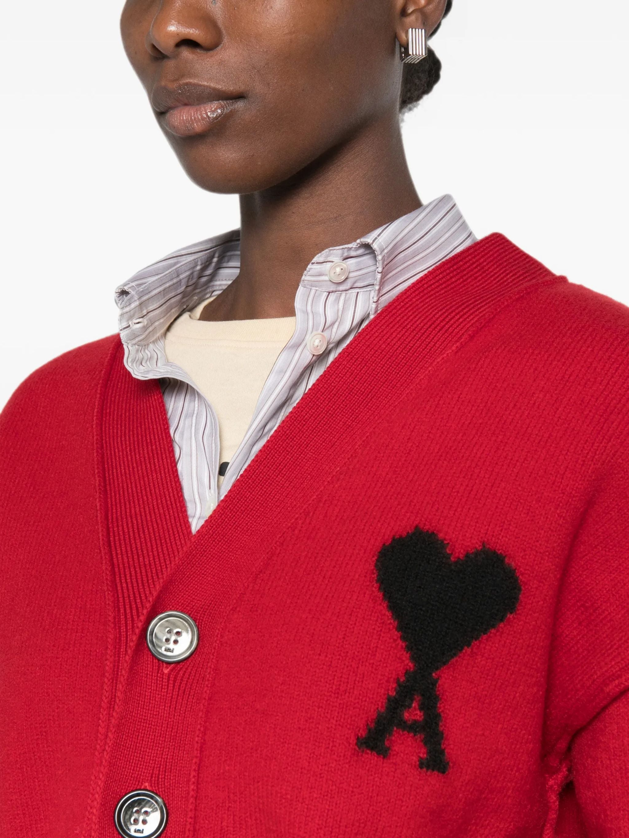 Cardigan Ami de Cœur in lana naturale