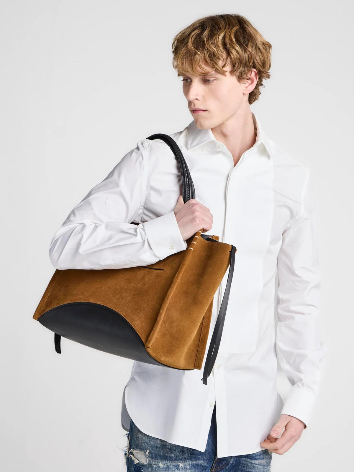 Borsa Loafer Cabas in suede