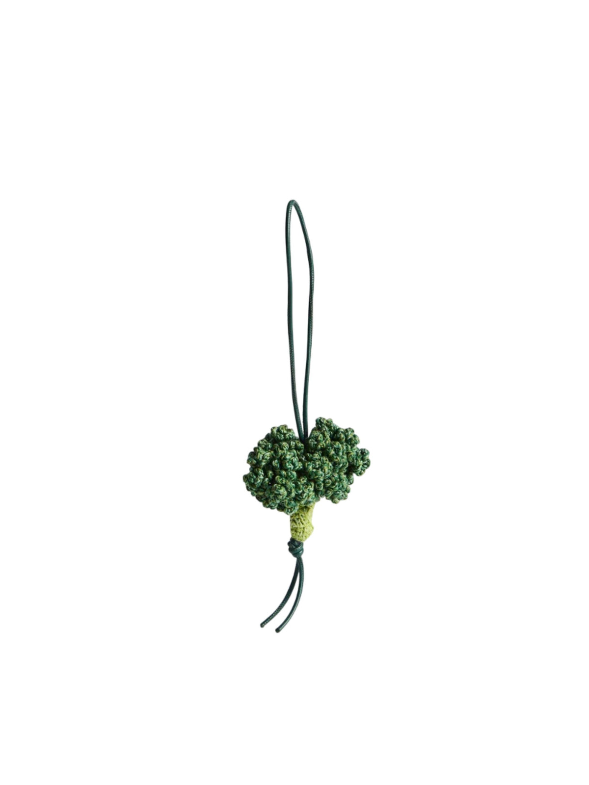 Hand-crocheted broccoli charm