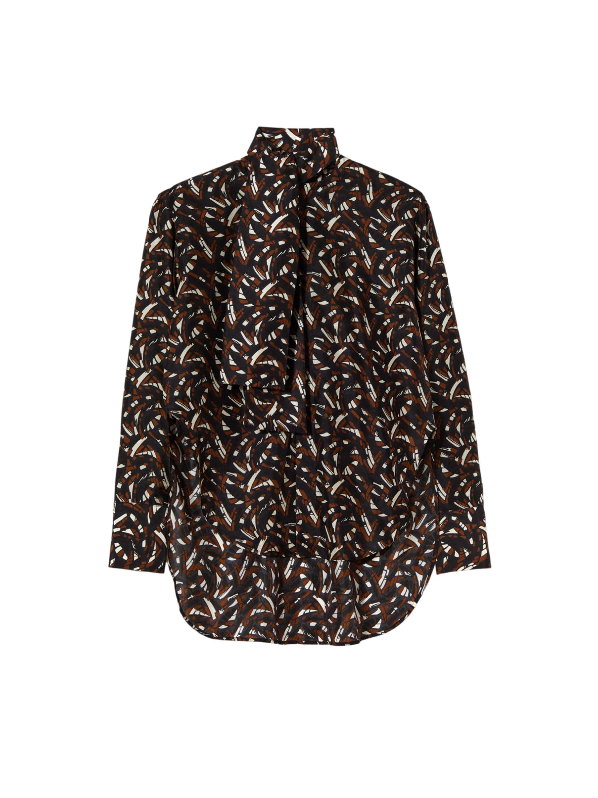 CAMICIA IN SETA HABOUTAI CON STAMPA FLOREALE