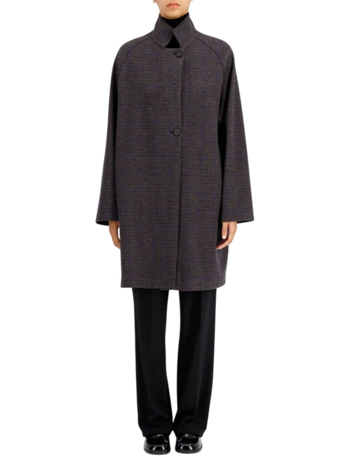Harris Wharf London Loro Piana Fabric Raglan Cape