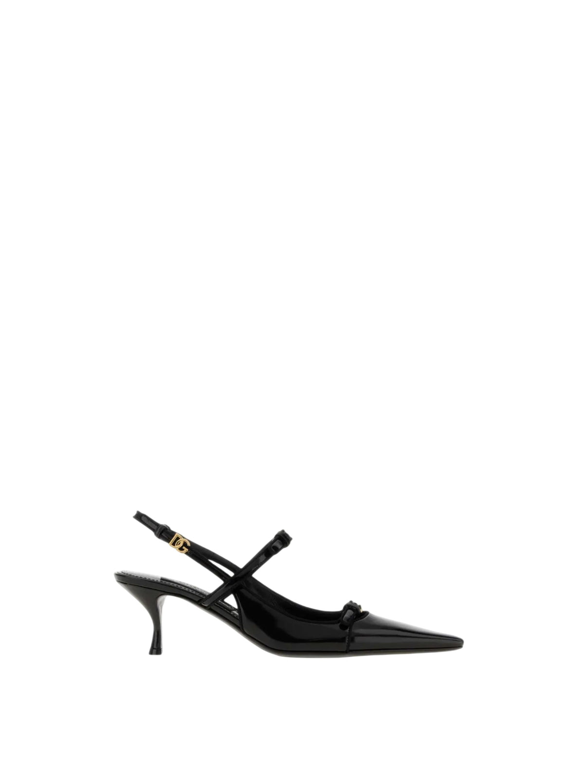 Slingback in pelle lucida