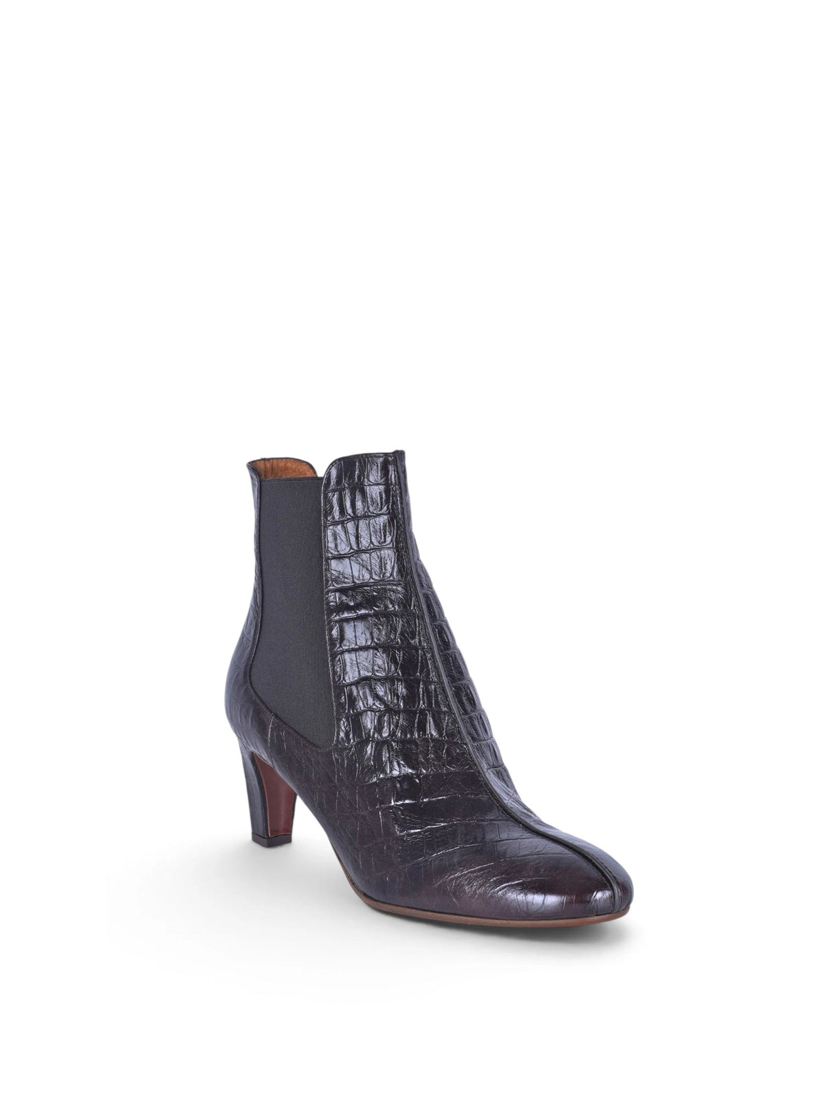Fronda ankle boots with a crocodile-effect finish