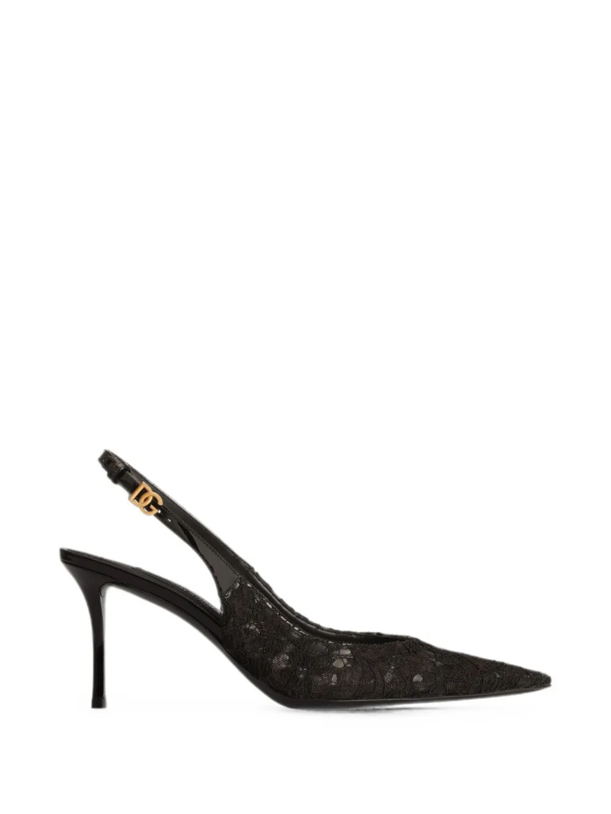 Slingback in pizzo