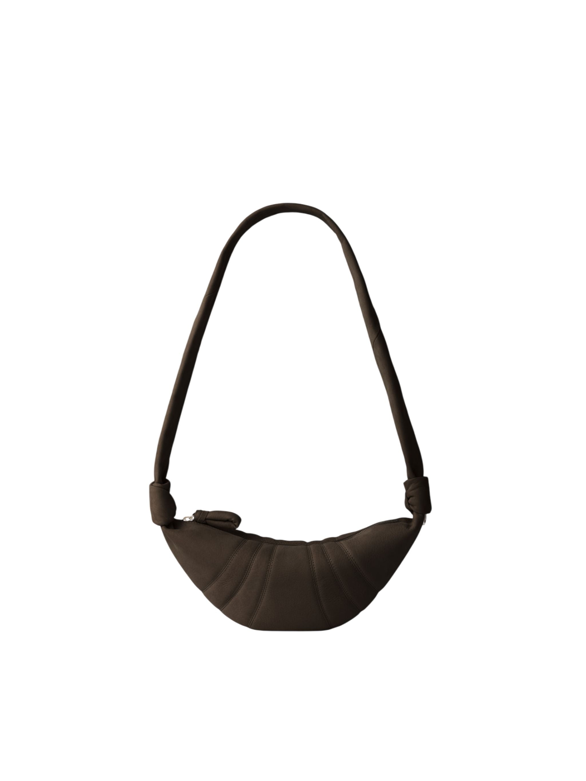 SMALL CROISSANT BAG IN ALPACA NUBUCK