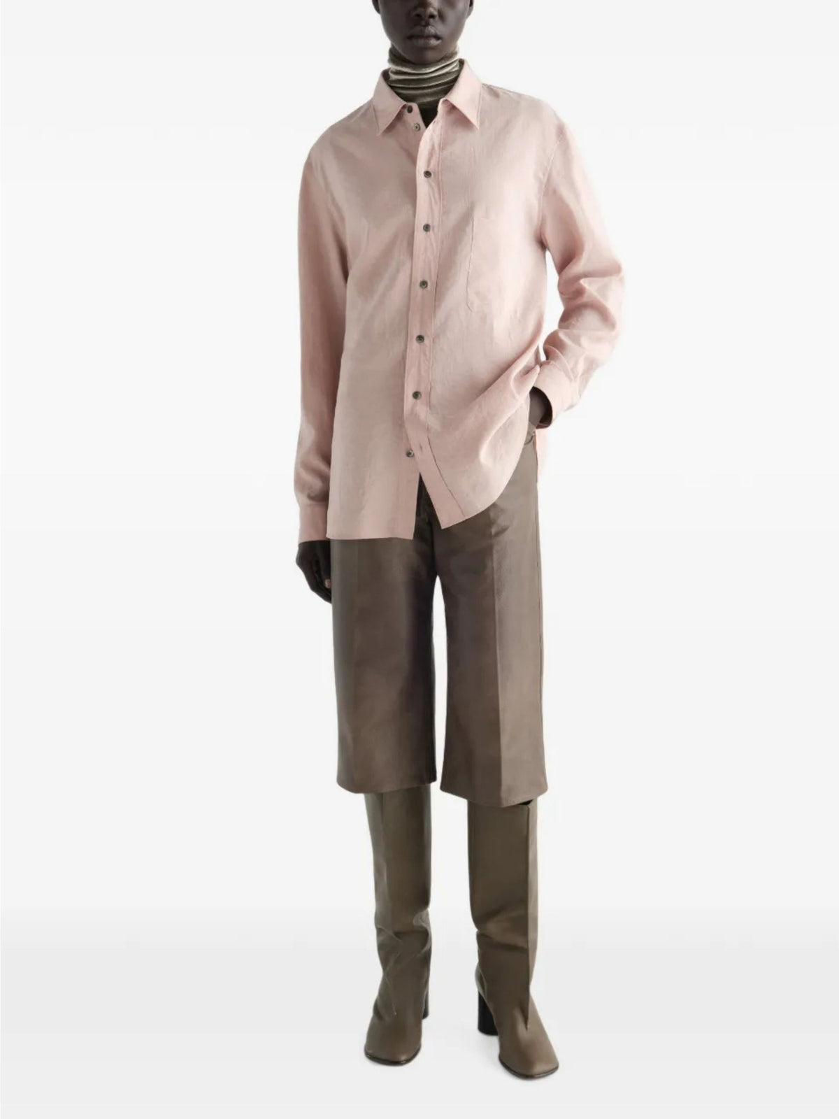 Camicia dritta in seta dry
