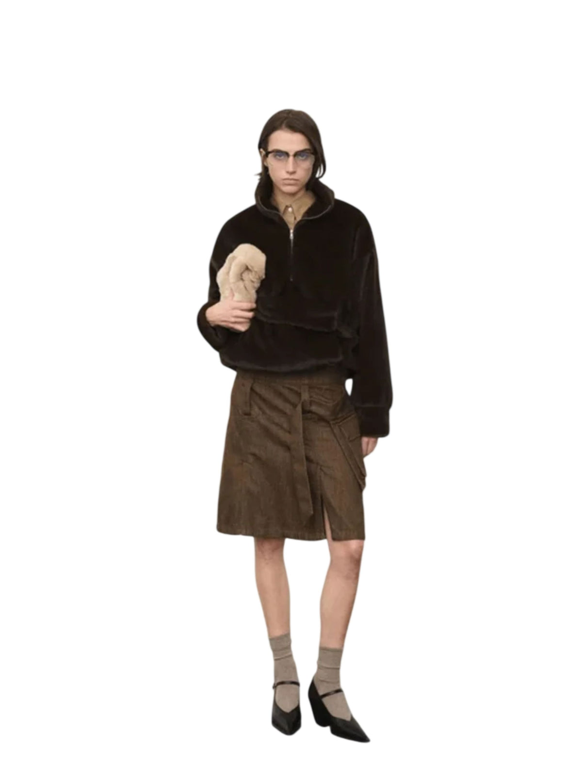 Anorak in pelliccia sintetica