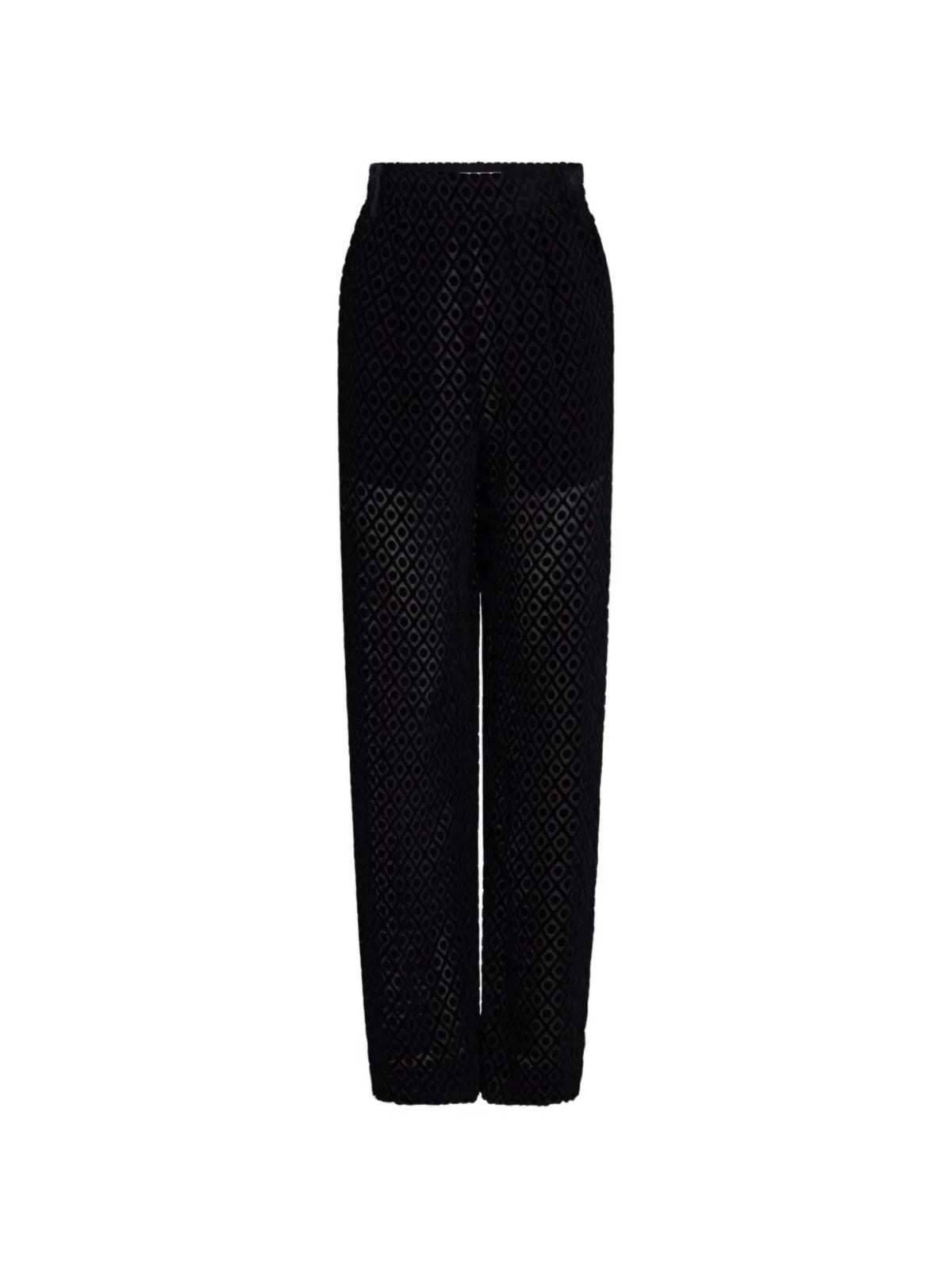Pantaloni con motivo geometrico effetto devoré