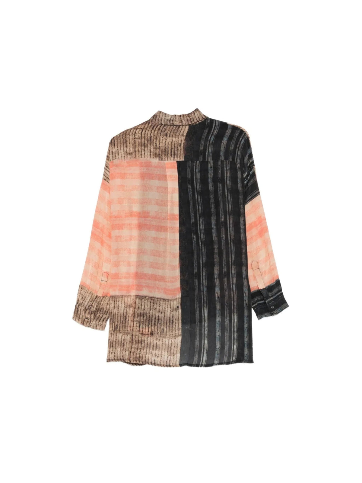 Camicia button-down con stampa patchwork