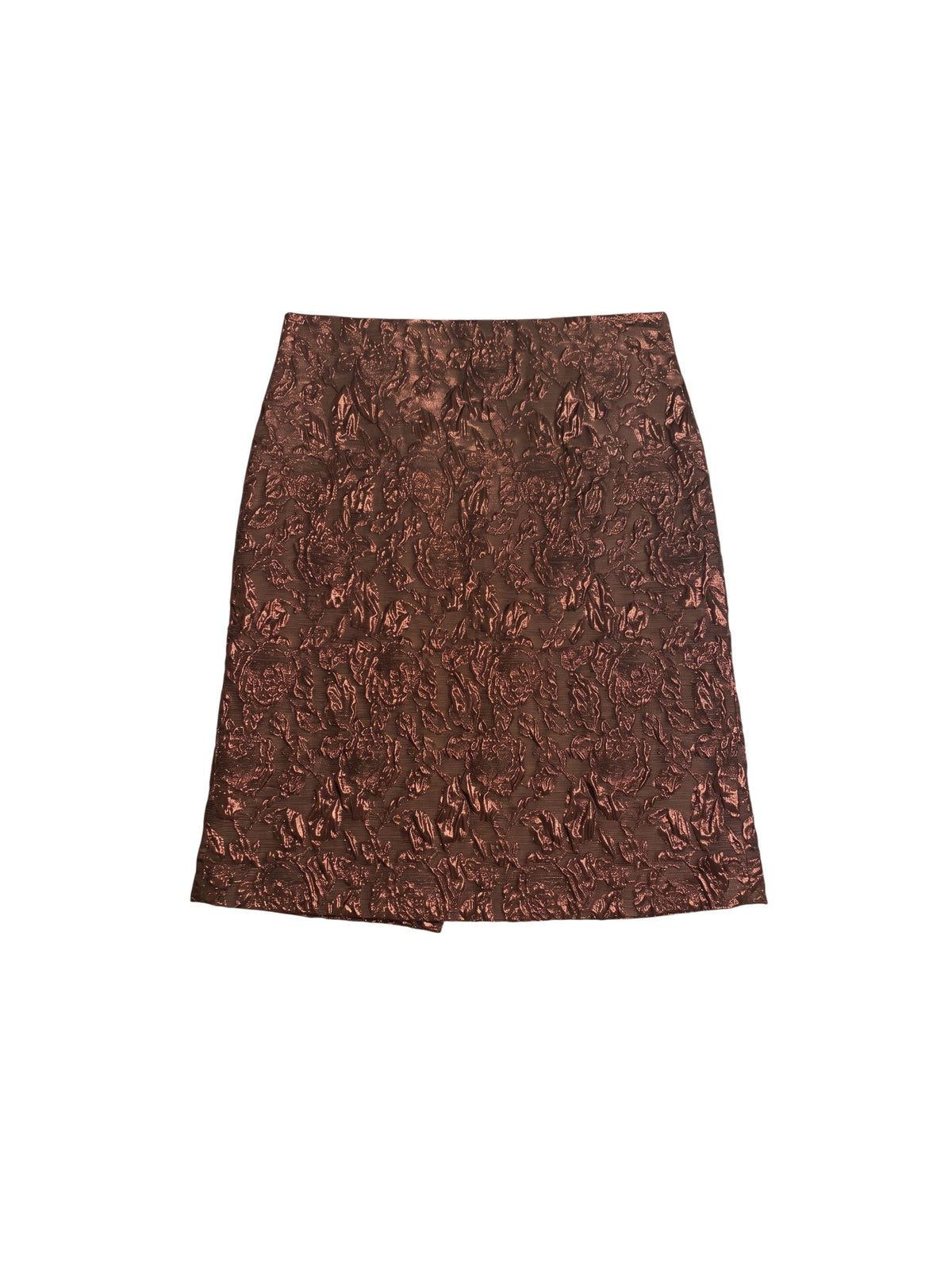 Lunatica gonna a tubino in broccato marrone
