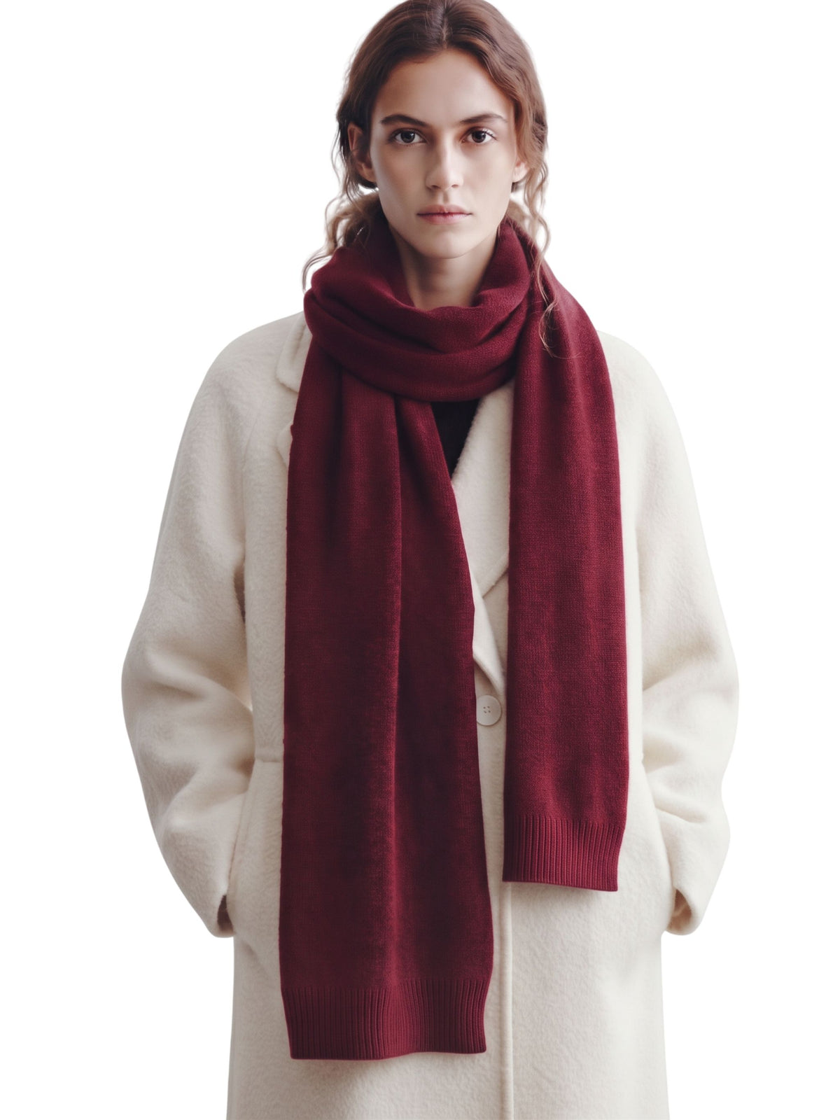 Sciarpa in cashmere Lisa Yang Paris in bordeaux
