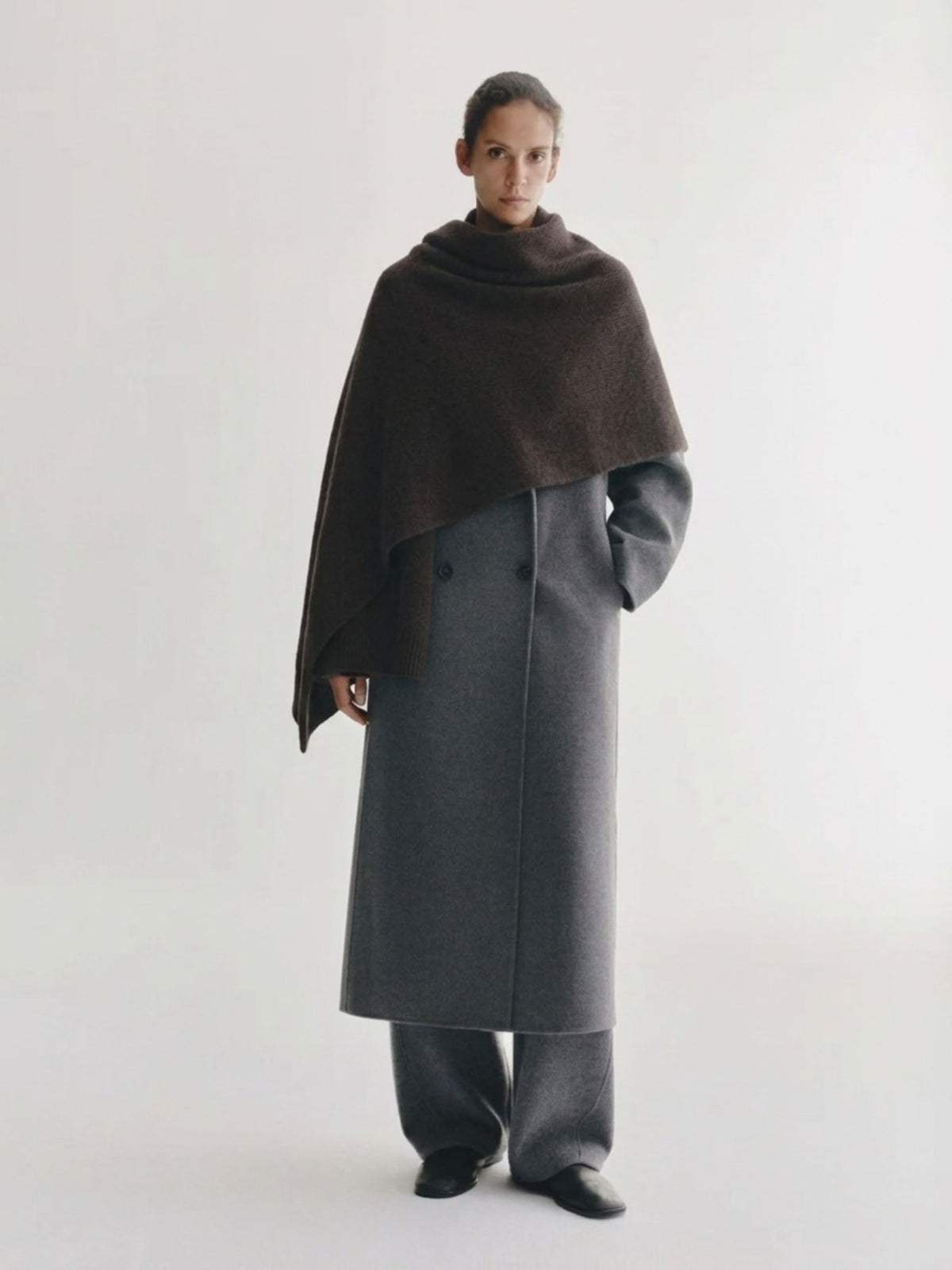 Sciarpa in cashmere Lisa Yang Paris in marrone scuro