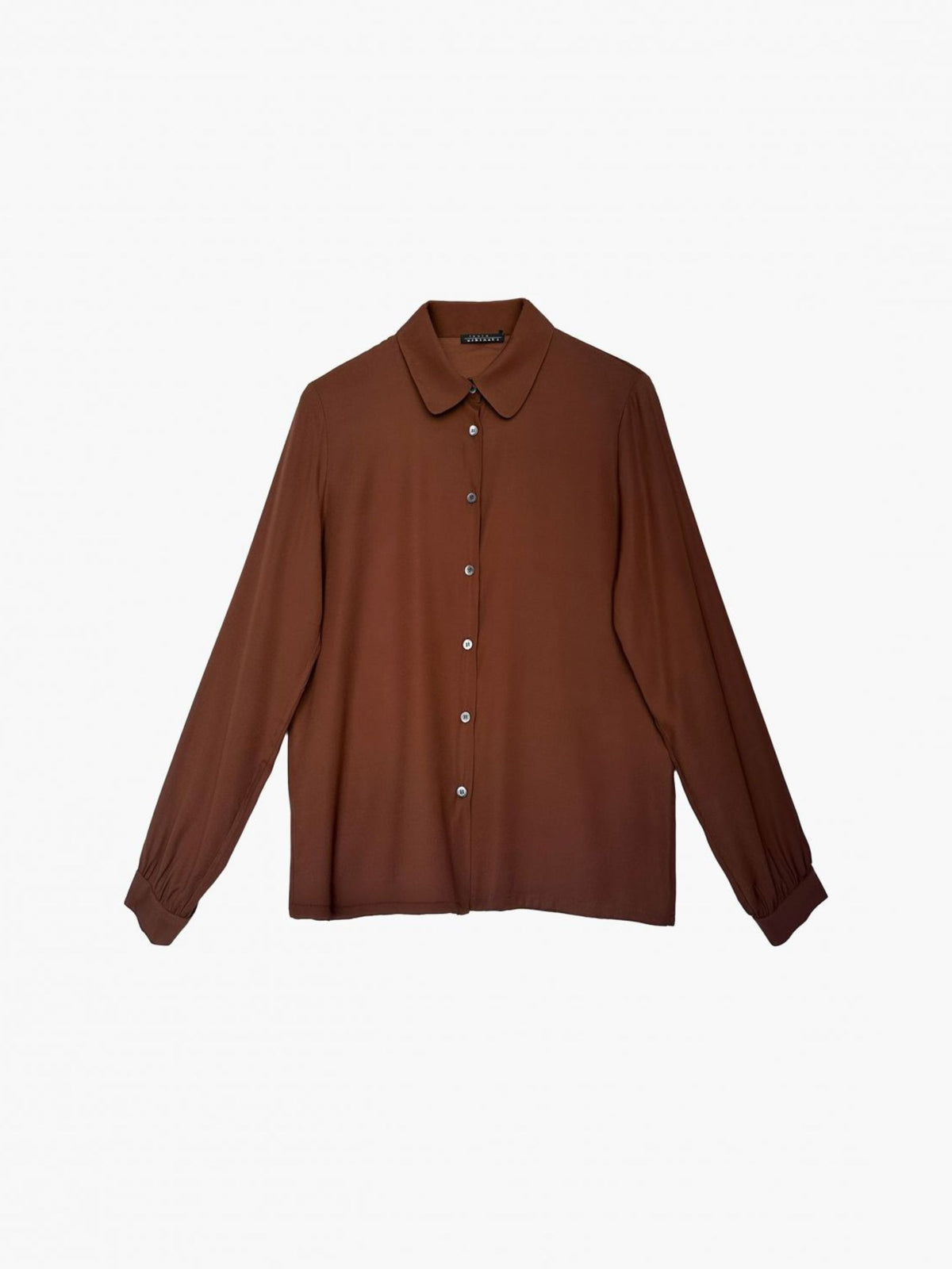 Camicia Laura Urbinati in raso con collo arrotondato