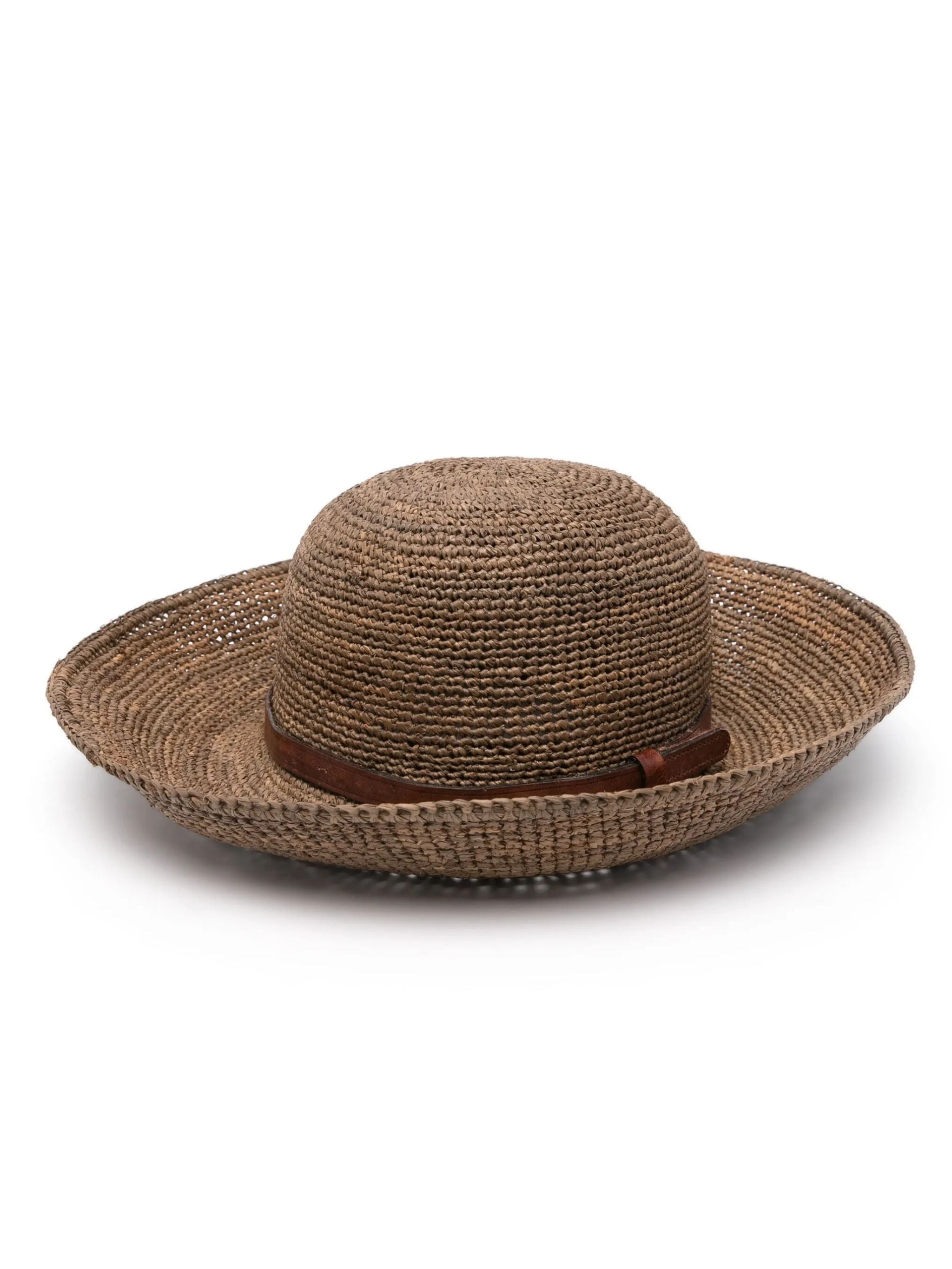 Rova dark tea cappello in rafia all`uncinetto