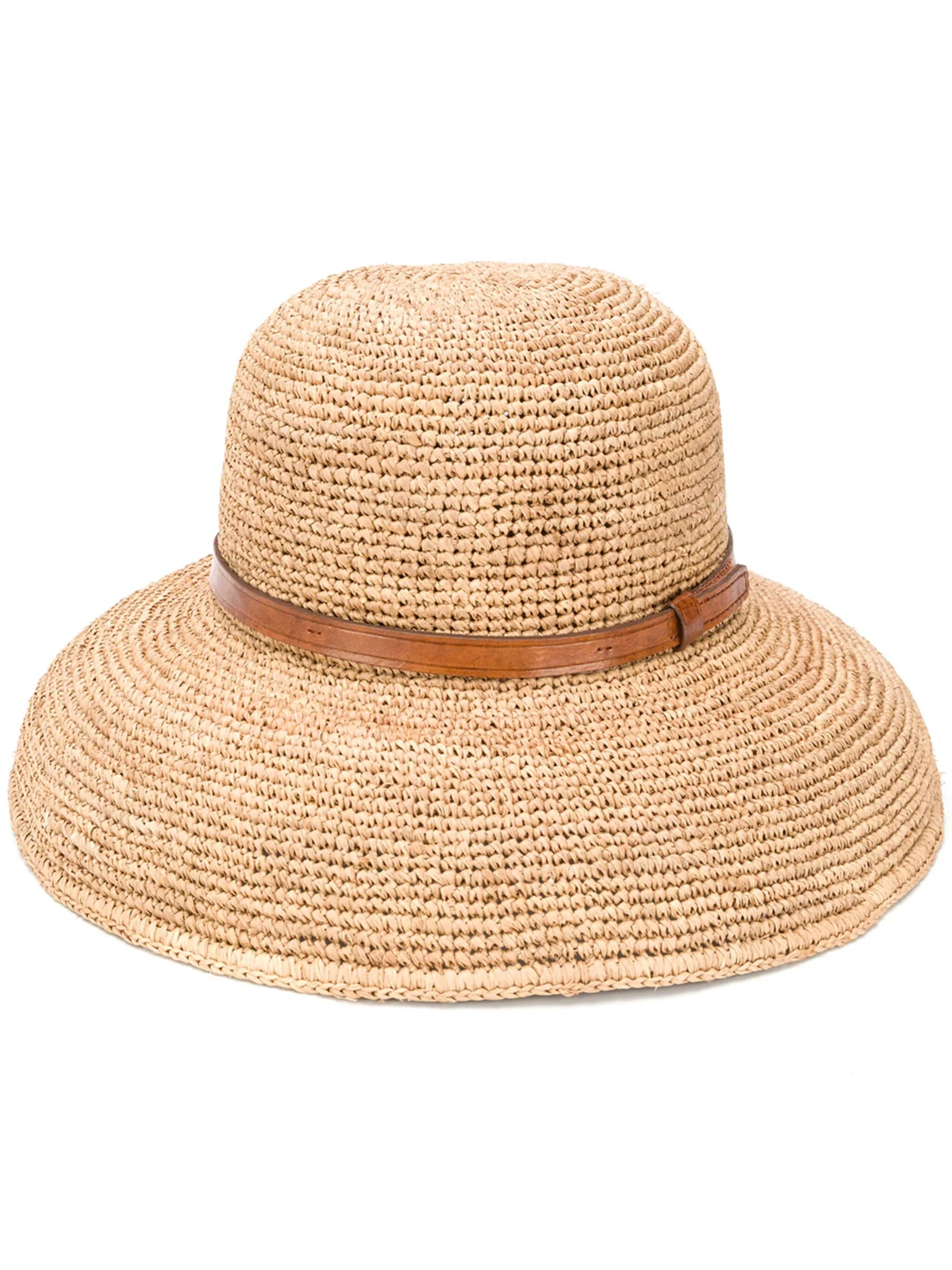 Rova  tea cappello in rafia all`uncinetto