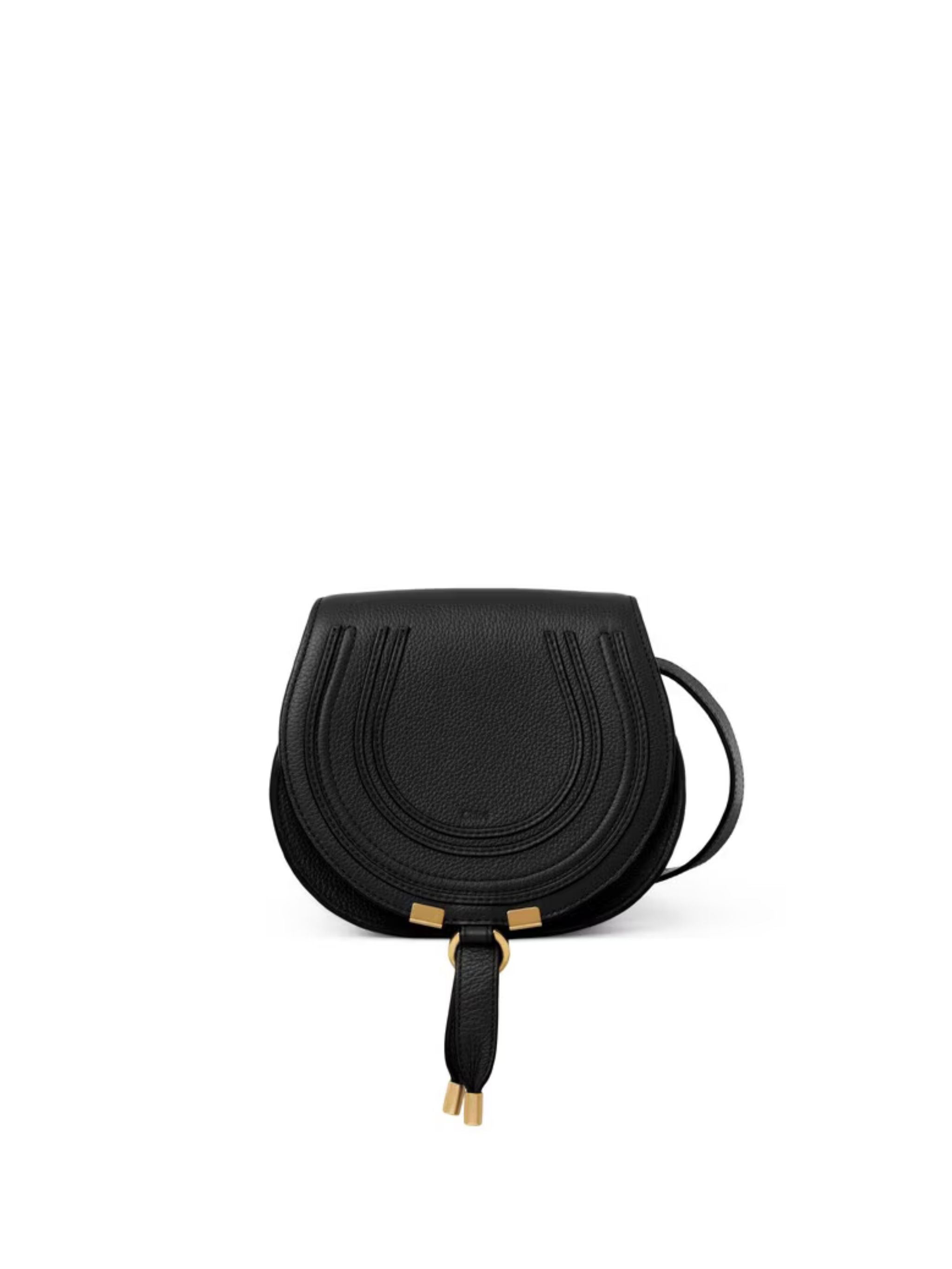 Borsa saddle Marcie piccola in pelle granata