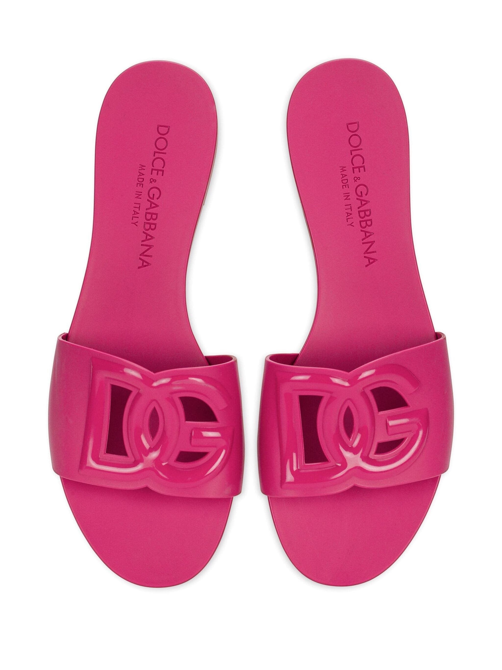 Slide beachwear in gomma Fuxia