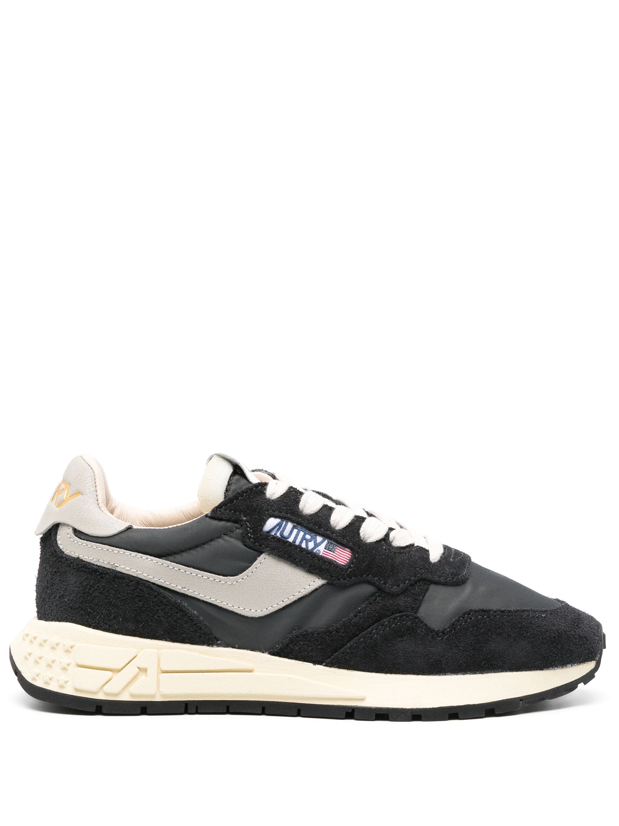 SNEAKERS REELWIND LOW IN NYLON E SUEDE NERA