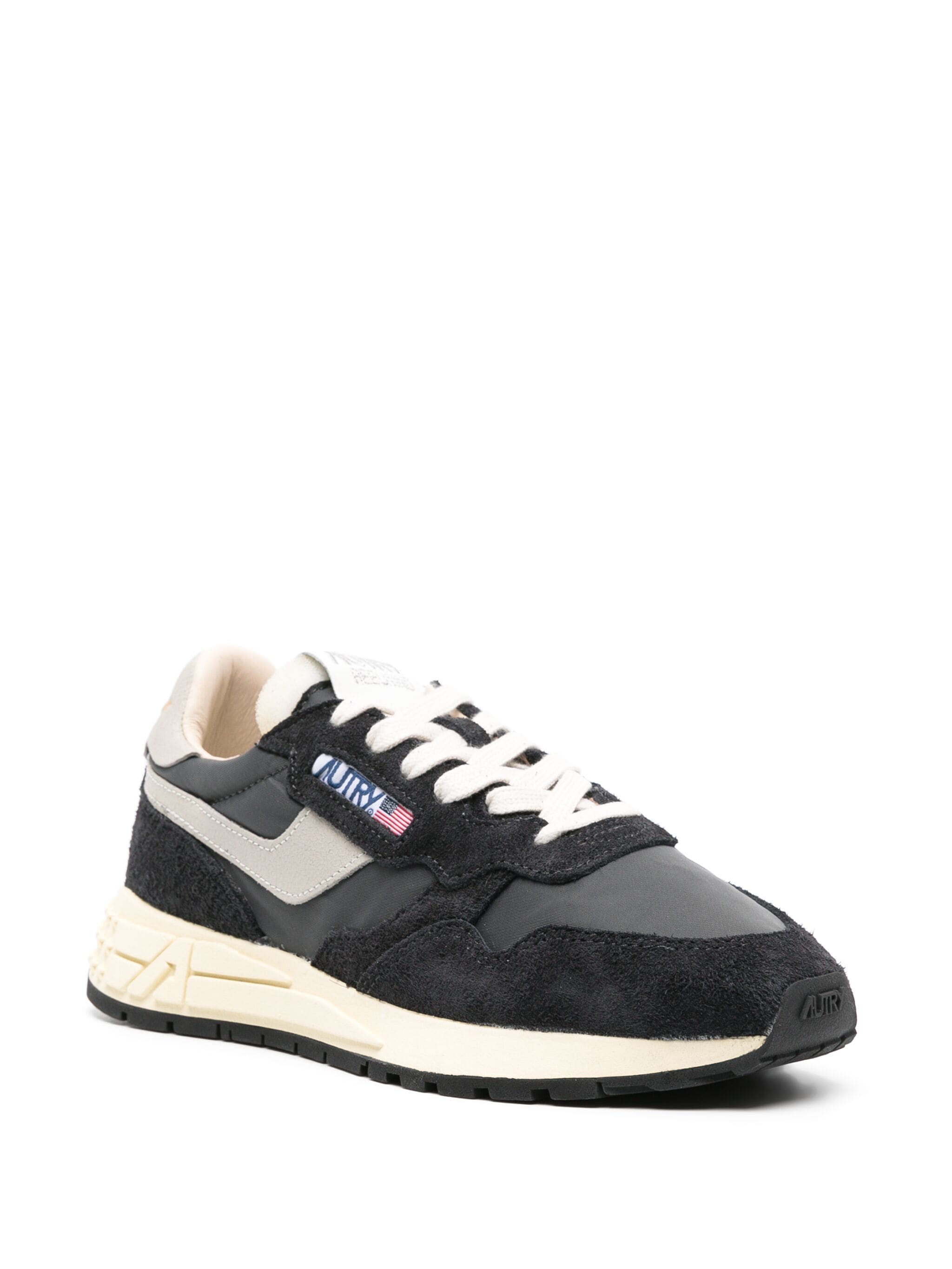 SNEAKERS REELWIND LOW IN NYLON E SUEDE NERA