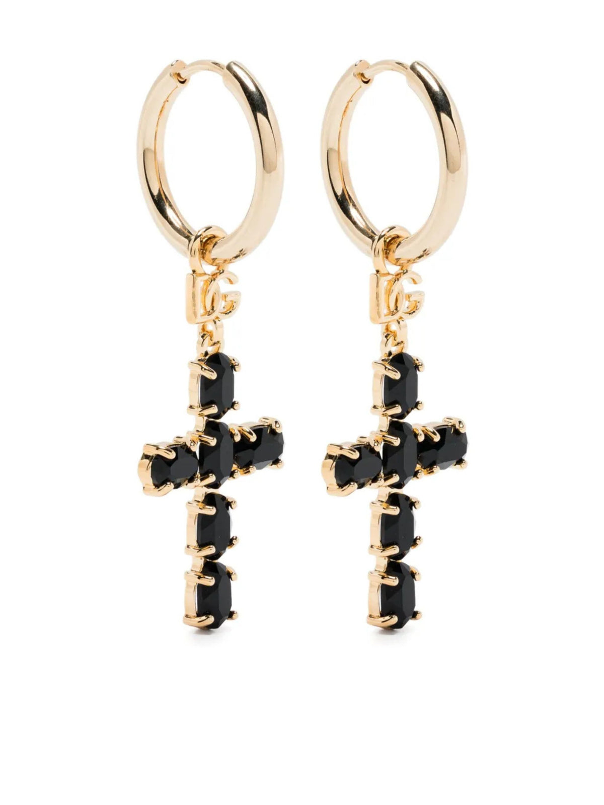 Orecchini con croci in strass di cristallo