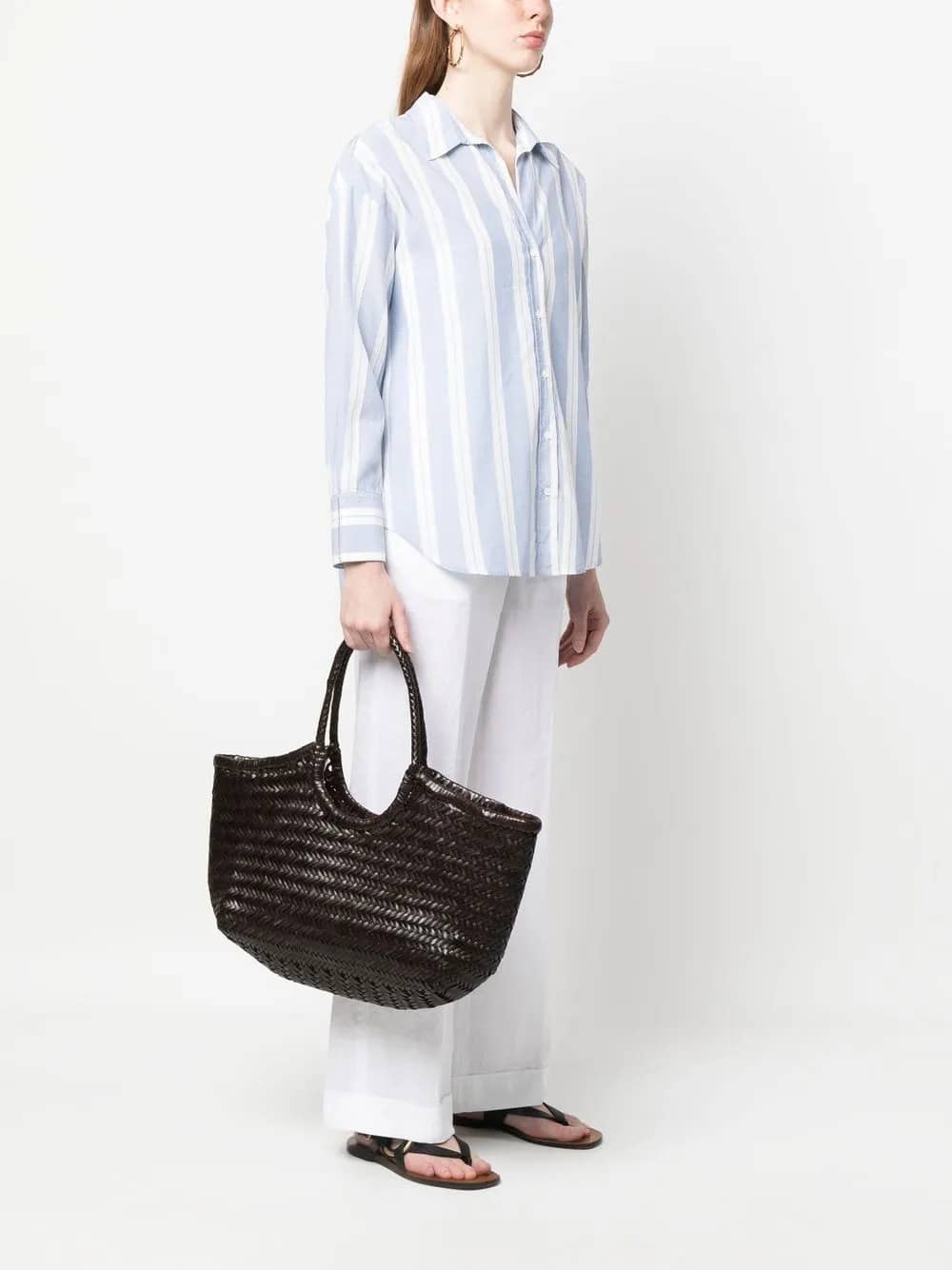 Borsa grande Nantucket Basket Dark Brown