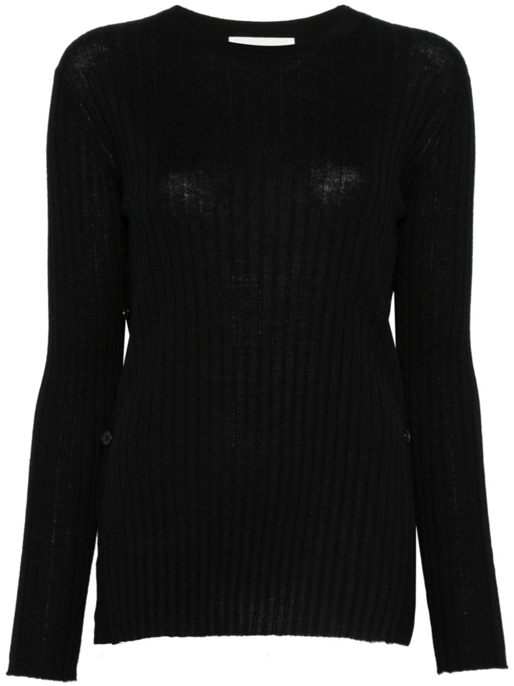 Maglia girocollo costine