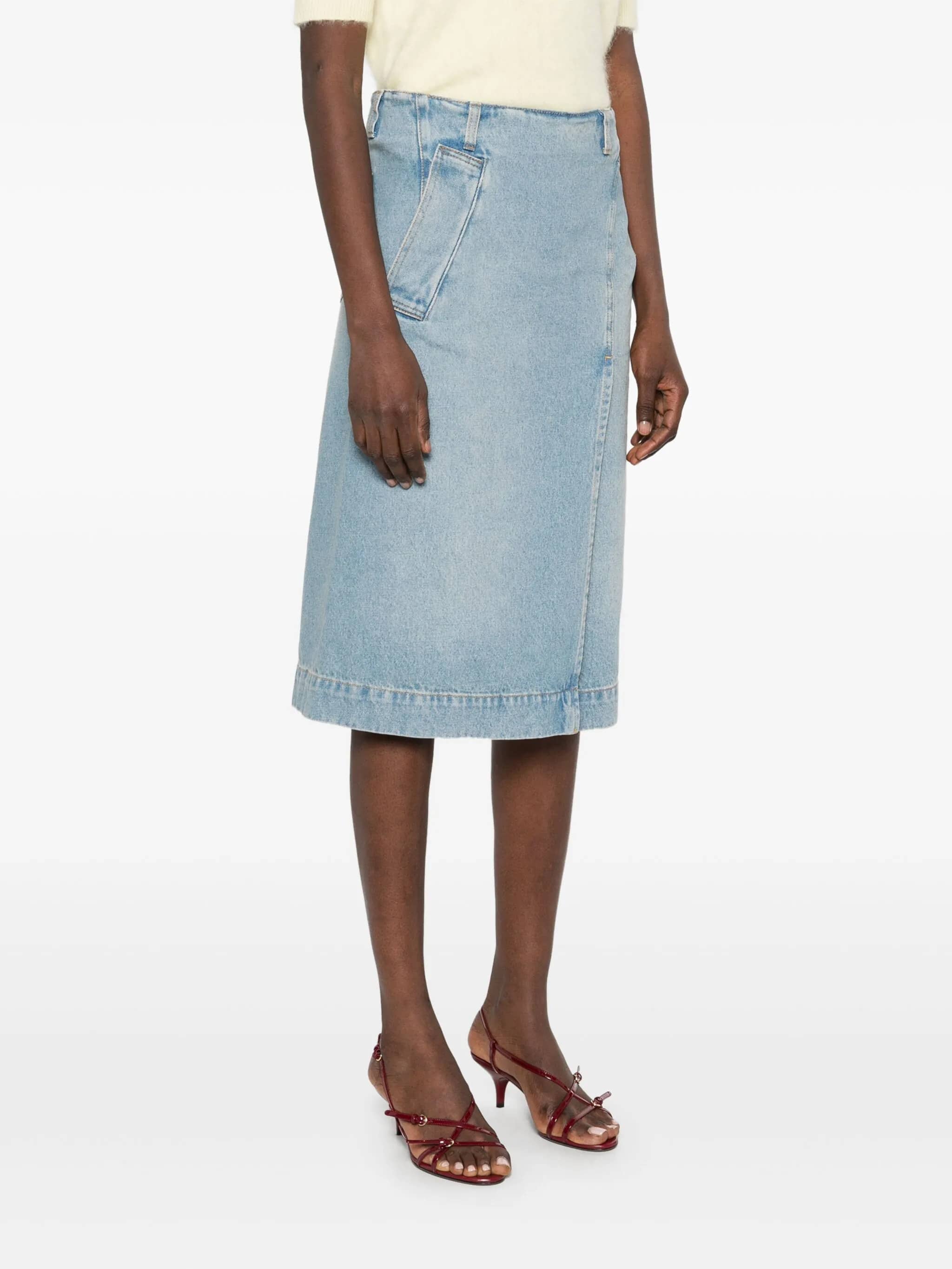 Denim wrap detail