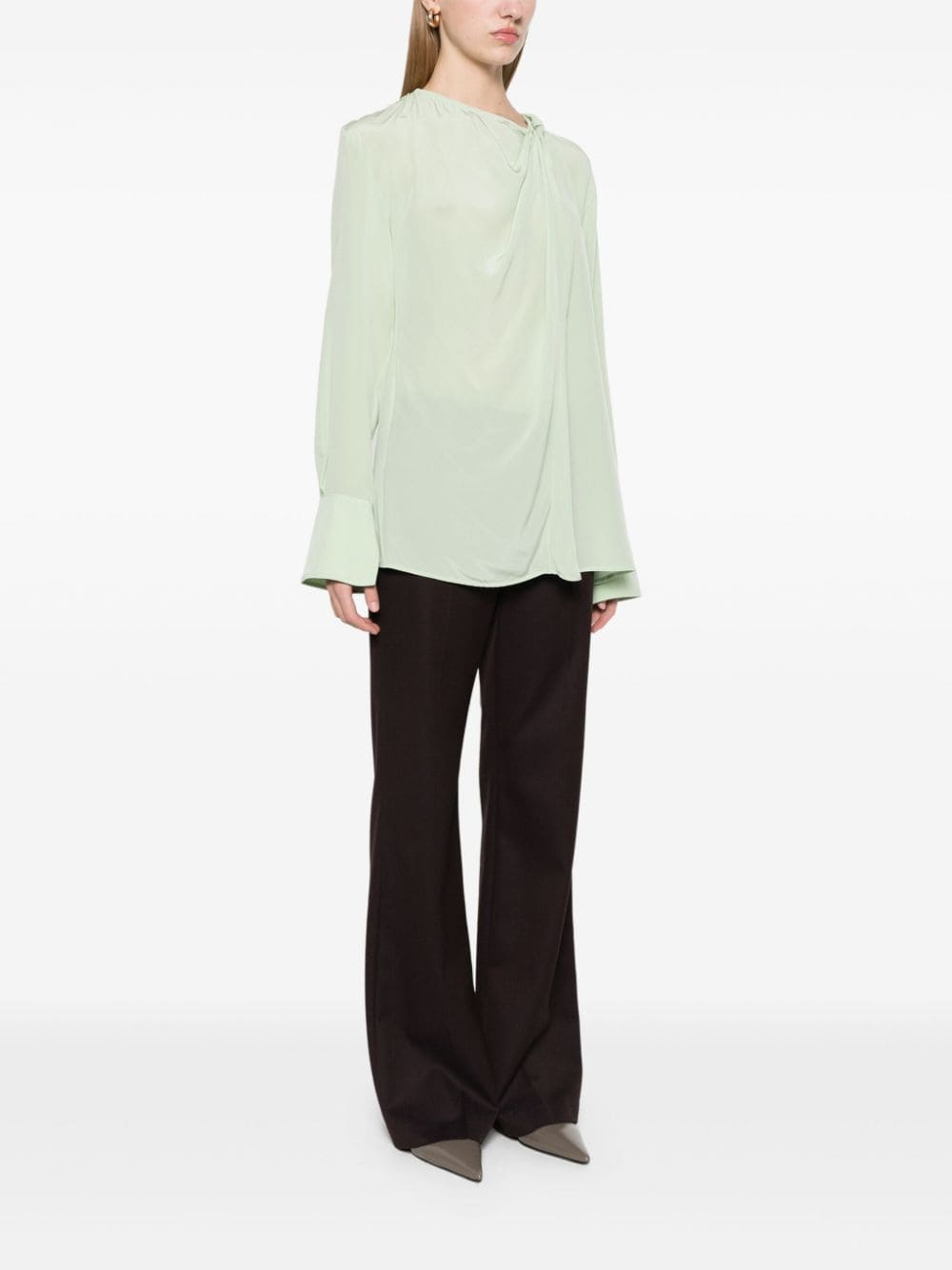 Twist detail scarf top