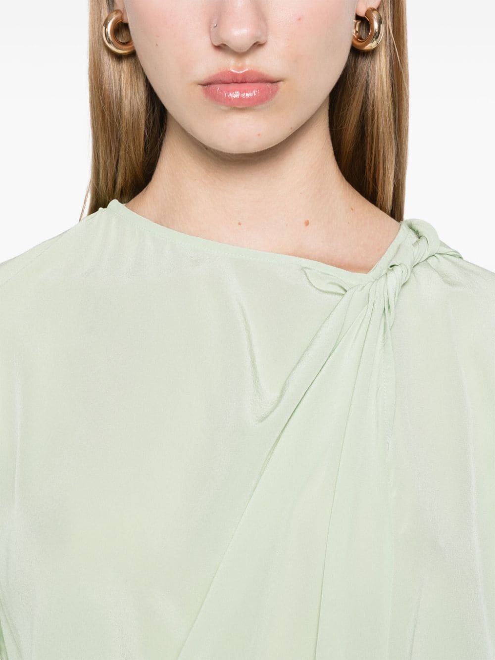 Twist detail scarf top