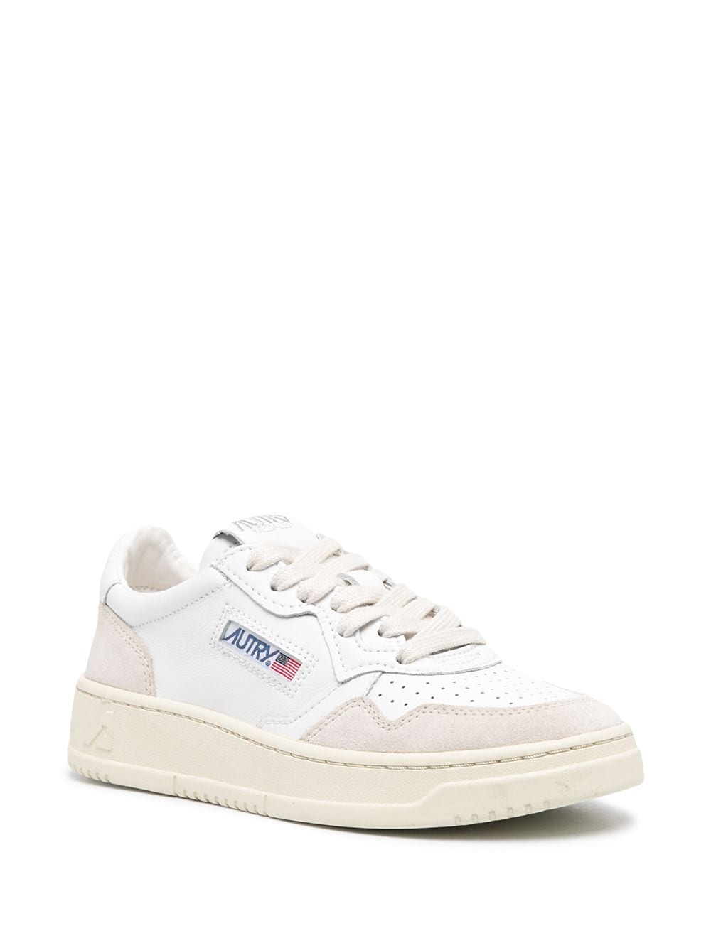 SNEAKERS MEDALIST LOW IN PELLE E SUEDE BIANCO
