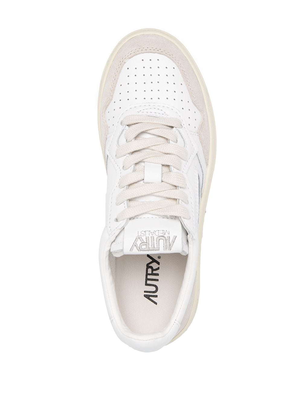 SNEAKERS MEDALIST LOW IN PELLE E SUEDE BIANCO