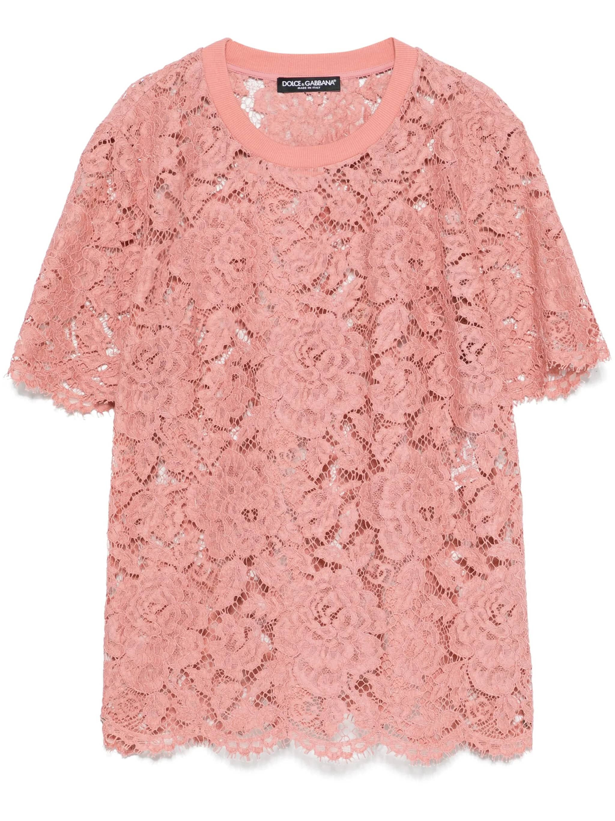 Top girocollo mm pizzo