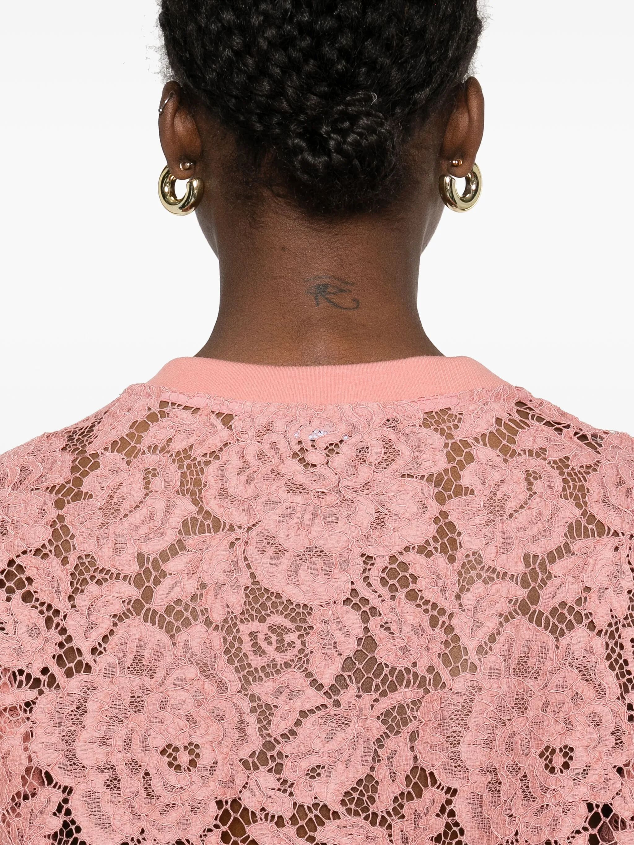 Top girocollo mm pizzo