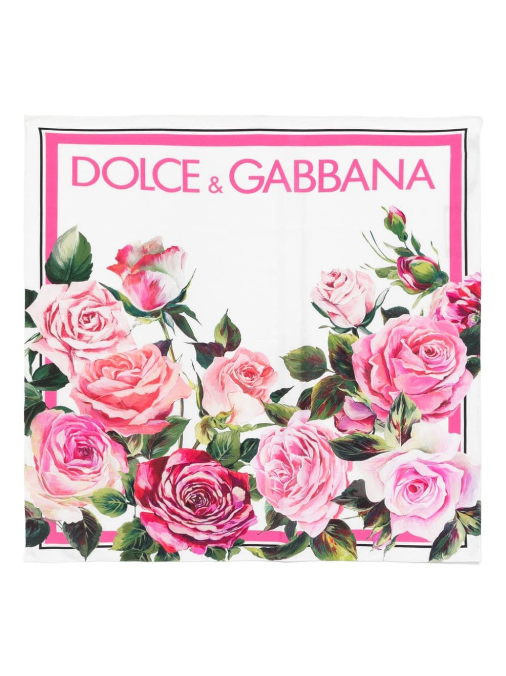 Foulard 90x90 st mix rose