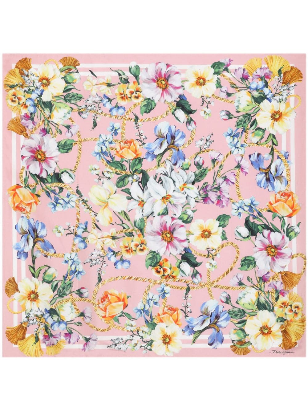 Foulard 90x90 st mix fiori