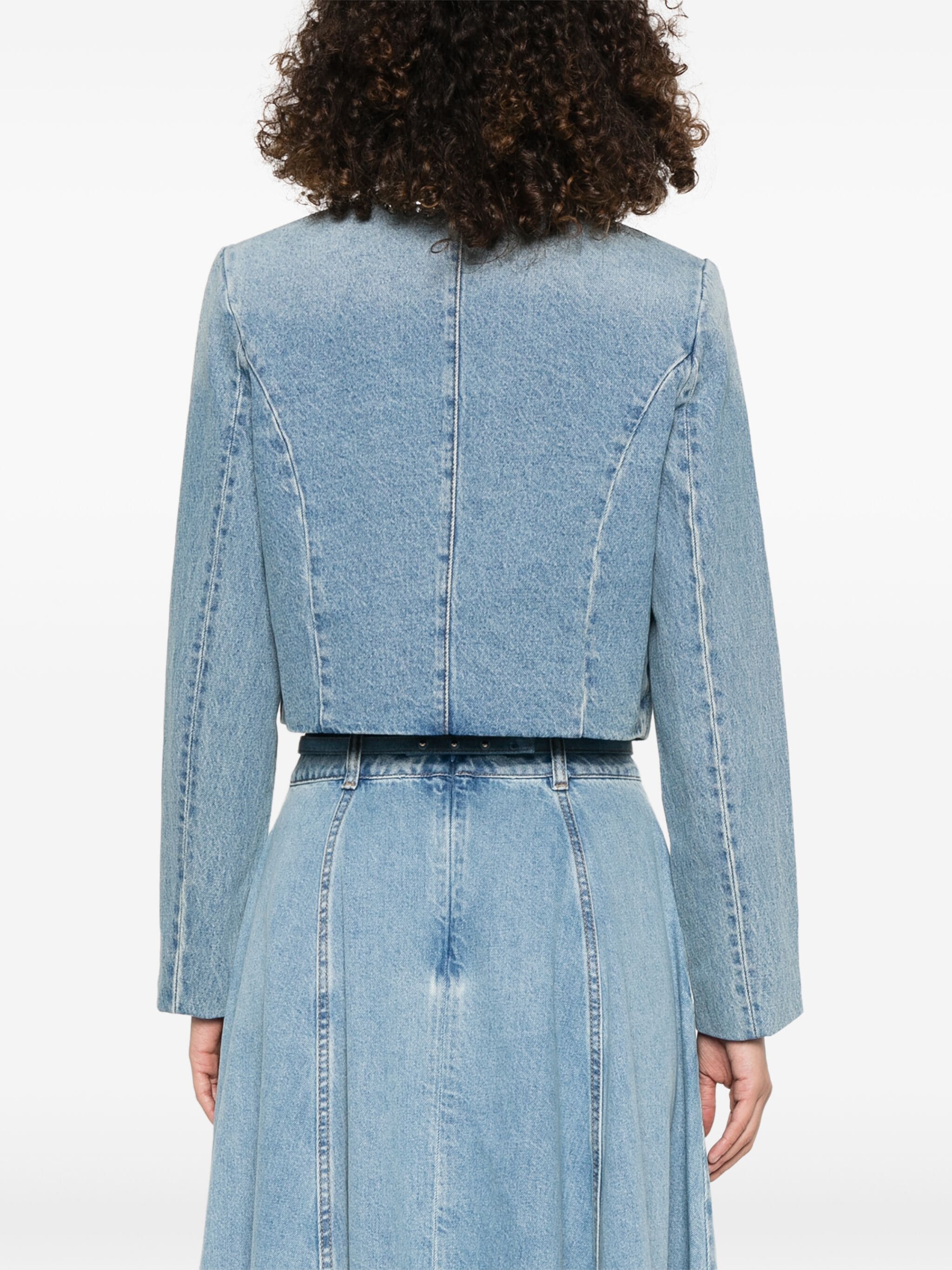 CRUSH EMB DENIM JACKET