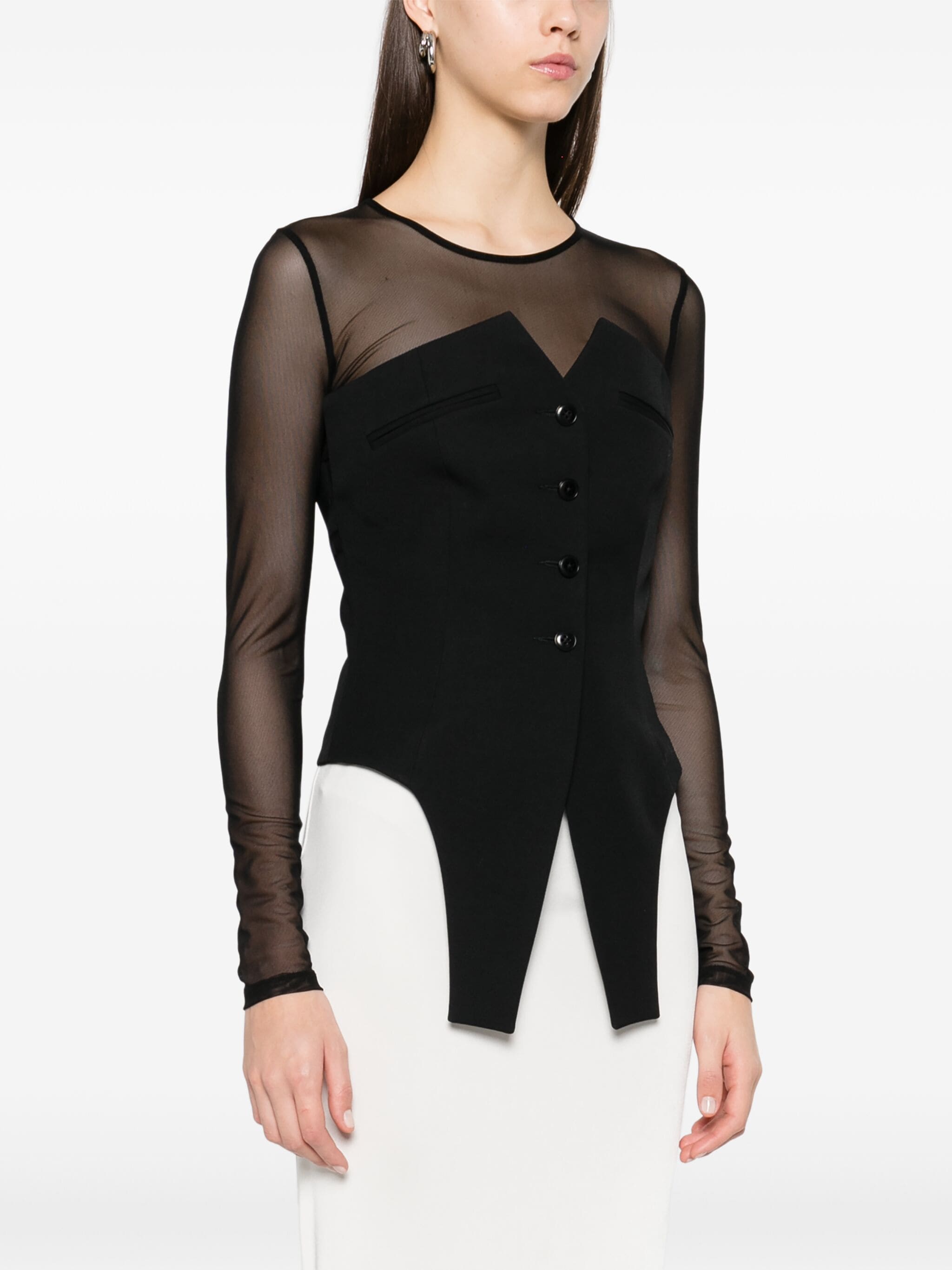 Gilet in twill di lana