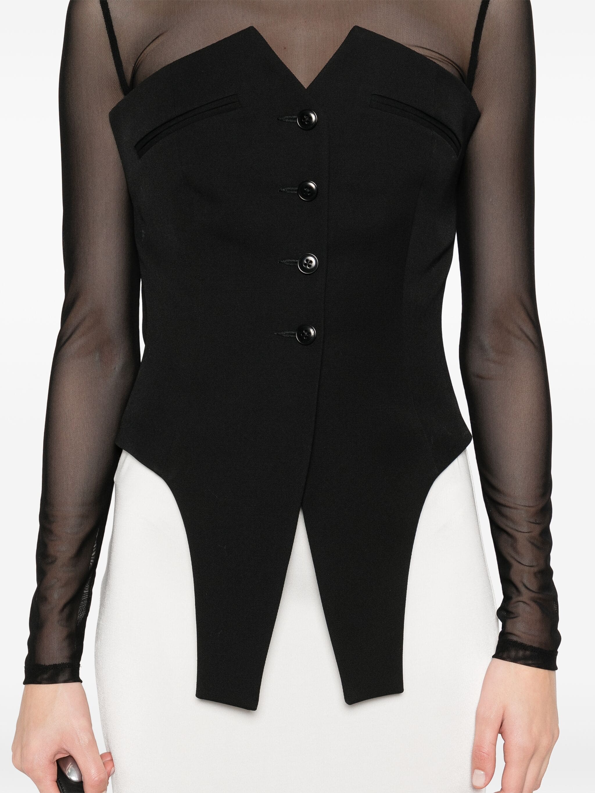 Gilet in twill di lana