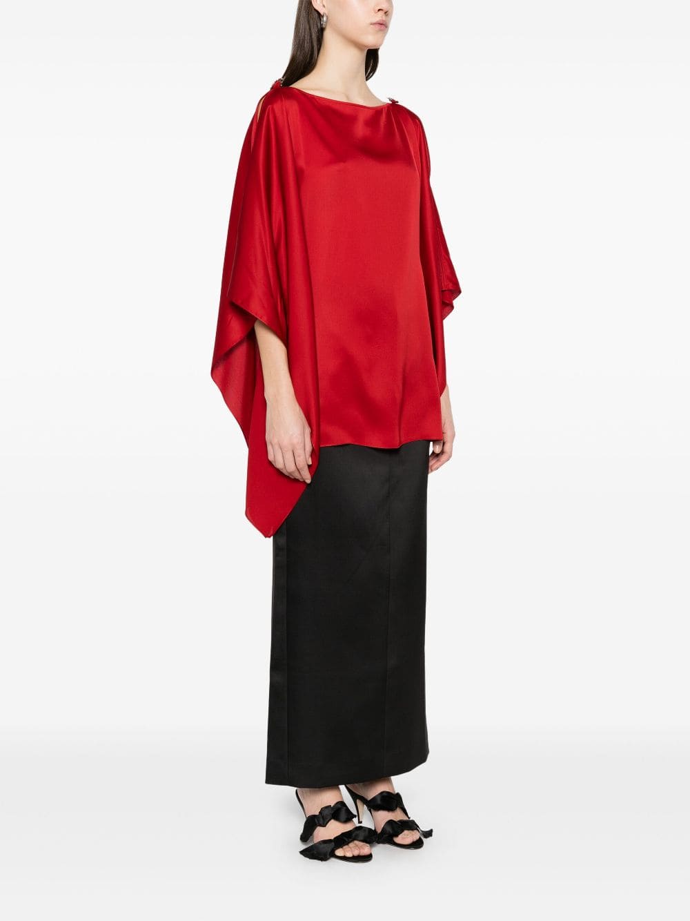 Kaftan top in seta