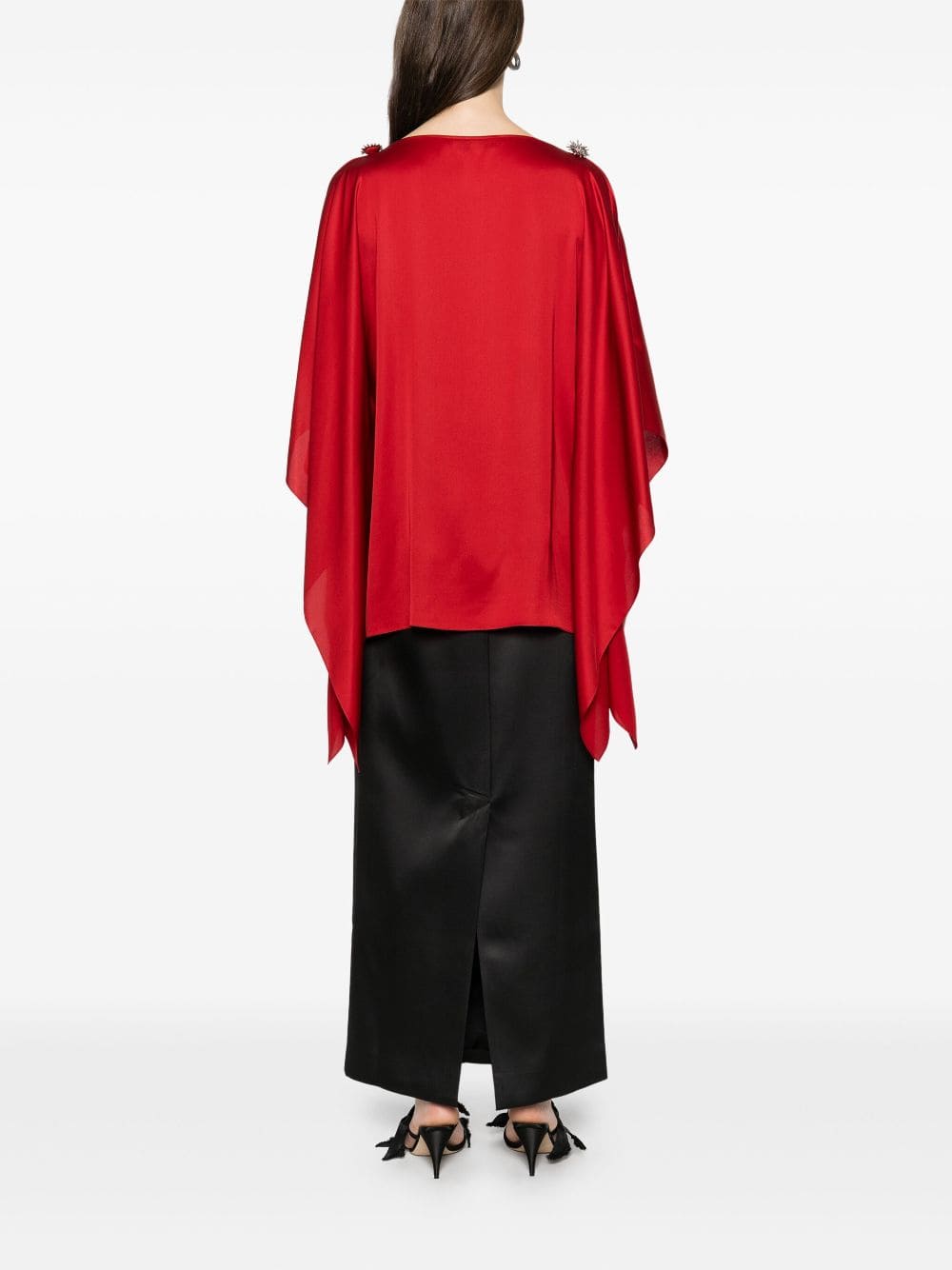 Kaftan top in seta