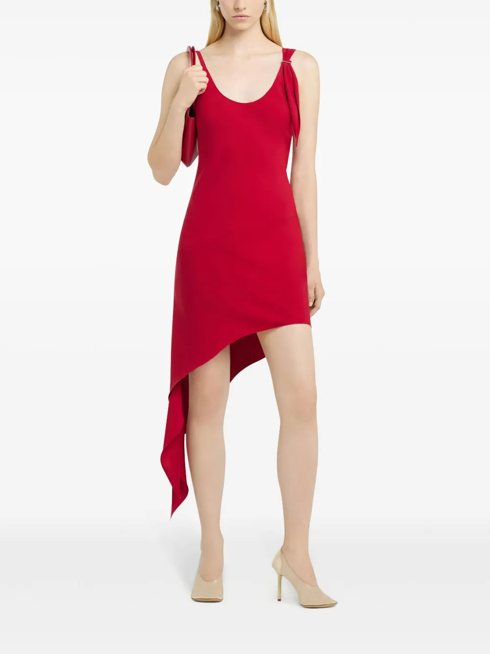 Knot tech crepe dress